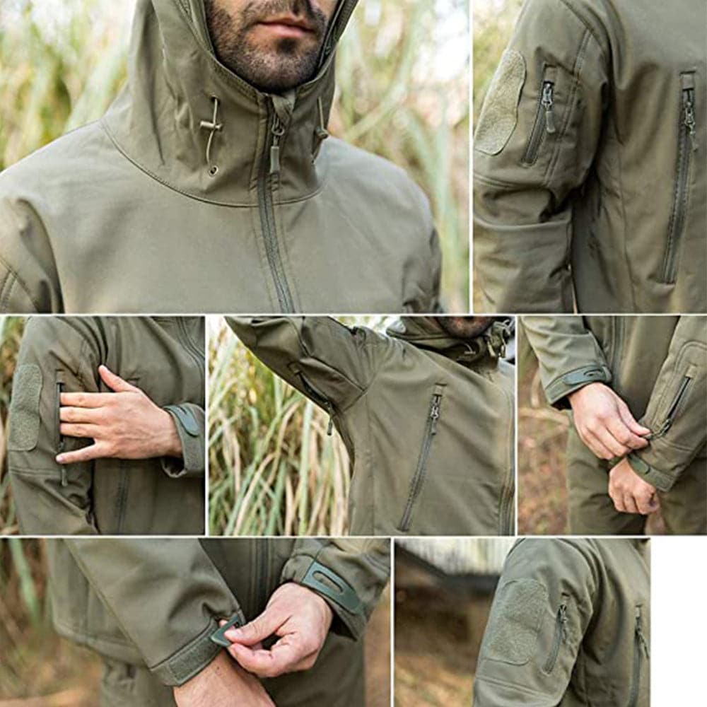 Army Outdoor Tactical Waterproof Softshell Fleece Jacket - Image 4