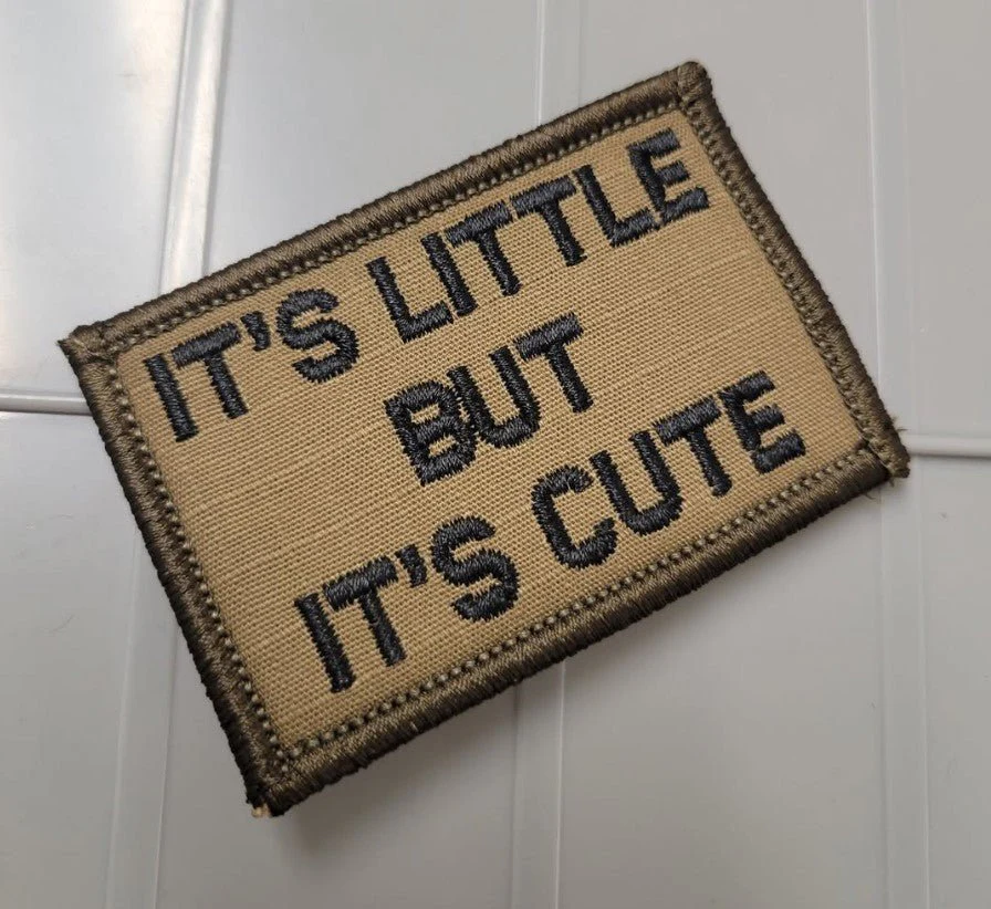 As Seen on Socials - It's Little But It's Cute - 2x3 Patch - Coyote w/Black