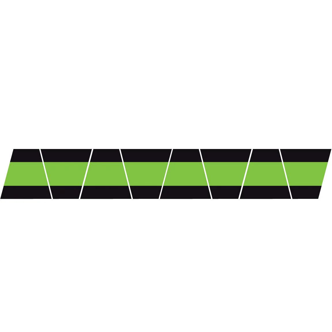 BLACK/GREEN TRIPLE STRIPE REFLECTIVE HELMET (TET) TETRAHEDRON 8 PACK