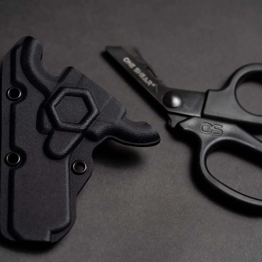 Black MINI Compact EMT and First Responders Rescue Shears Kydex Holder | ONE SHEAR® - Image 10
