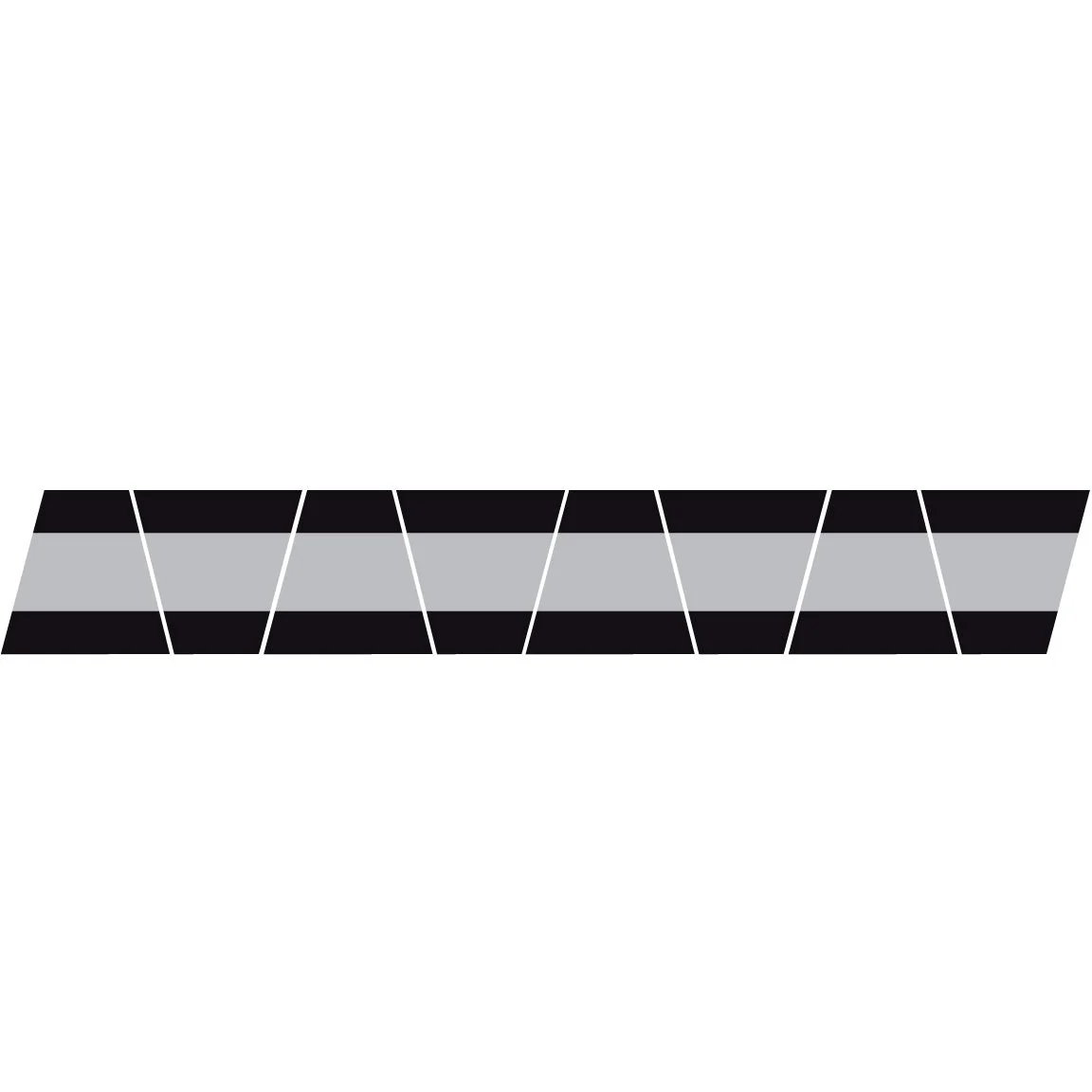 BLACK/SILVER TRIPLE STRIPE REFLECTIVE HELMET (TET) TETRAHEDRON 8 PACK
