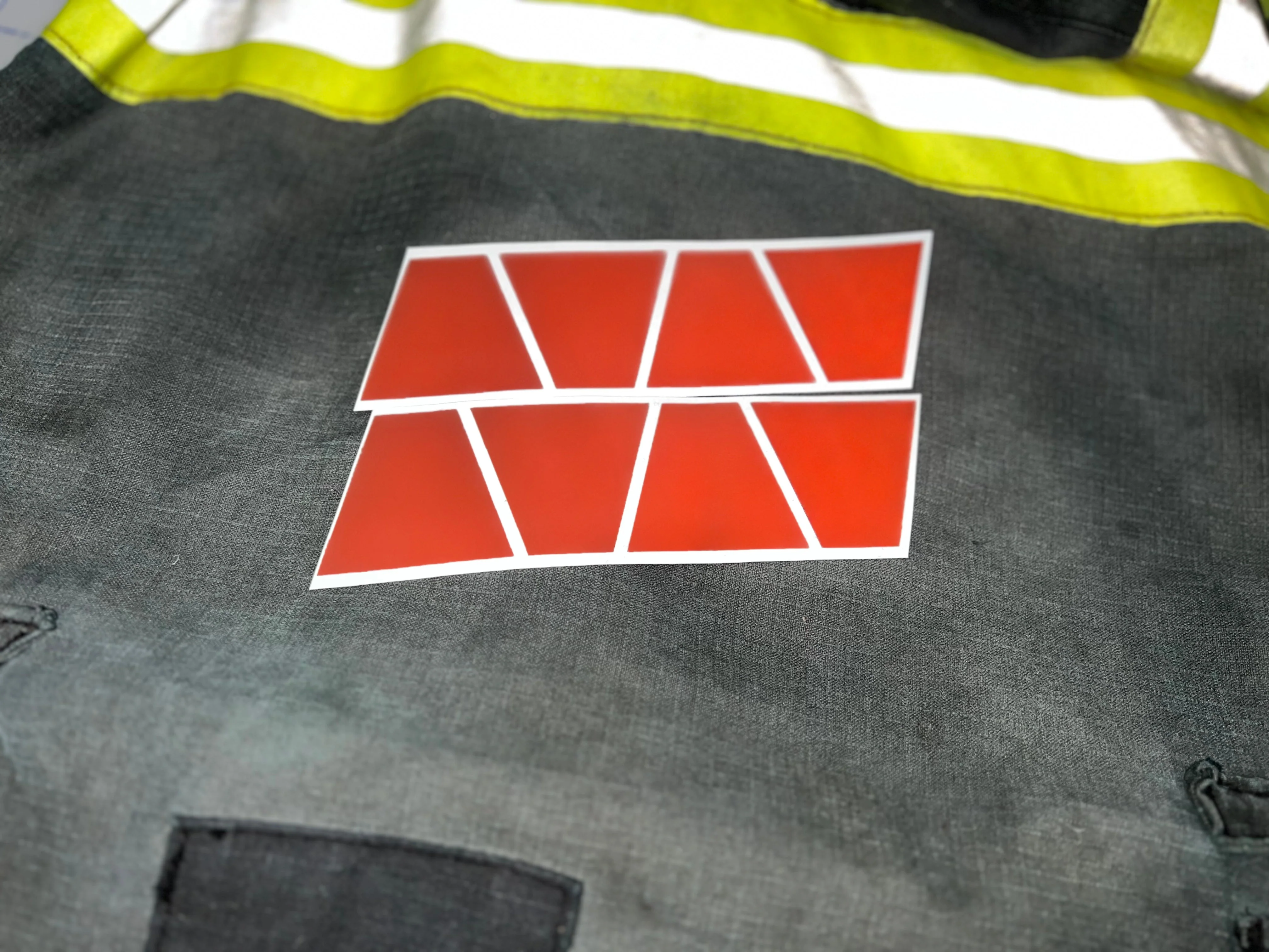 BLACKED OUT ORANGE REFLECTIVE HELMET (TET) TETRAHEDRON 8 PACK - Image 2