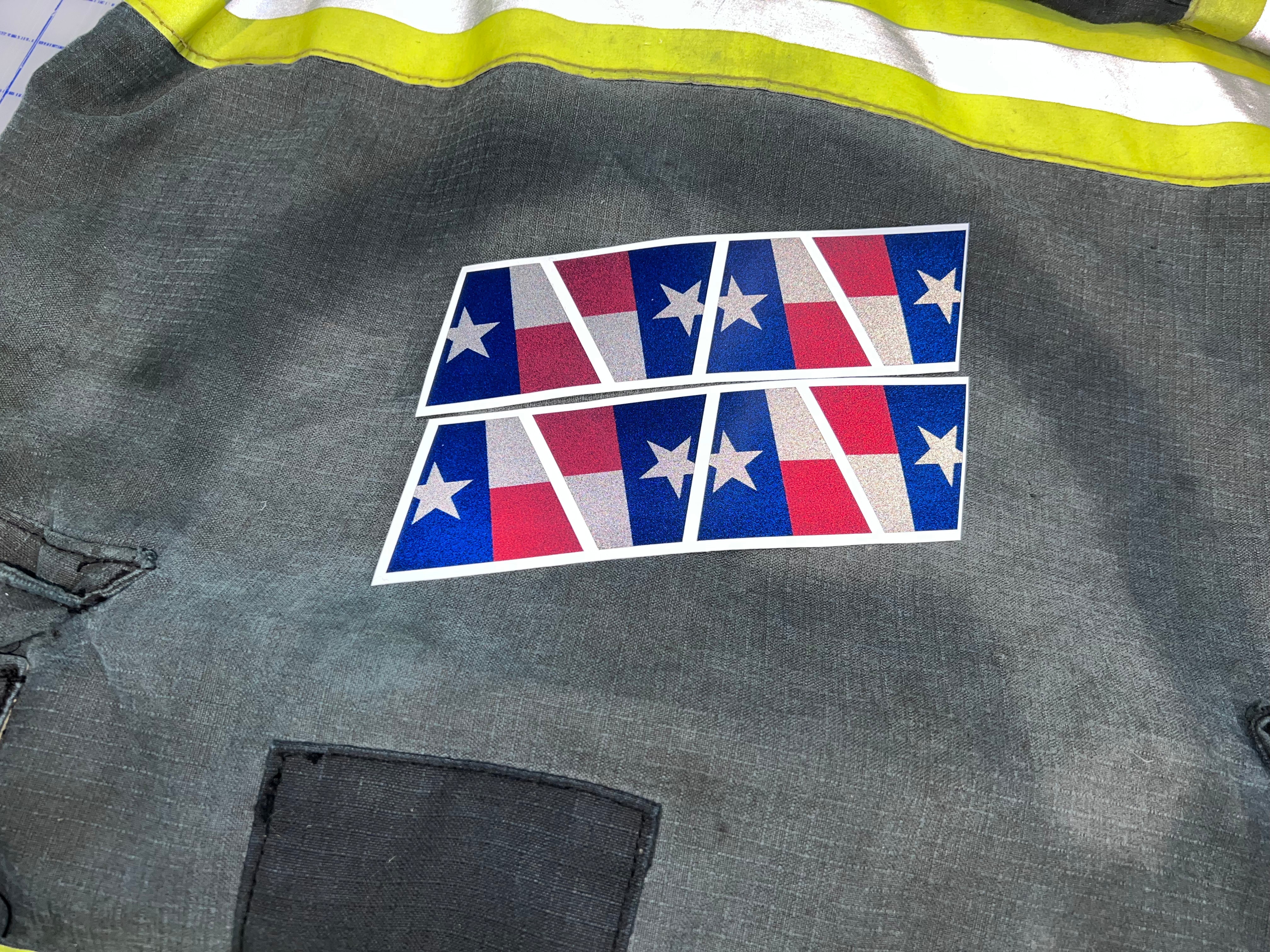 BLACKED OUT TEXAS FLAG REFLECTIVE HELMET (TET) TETRAHEDRON 8 PACK - Image 2