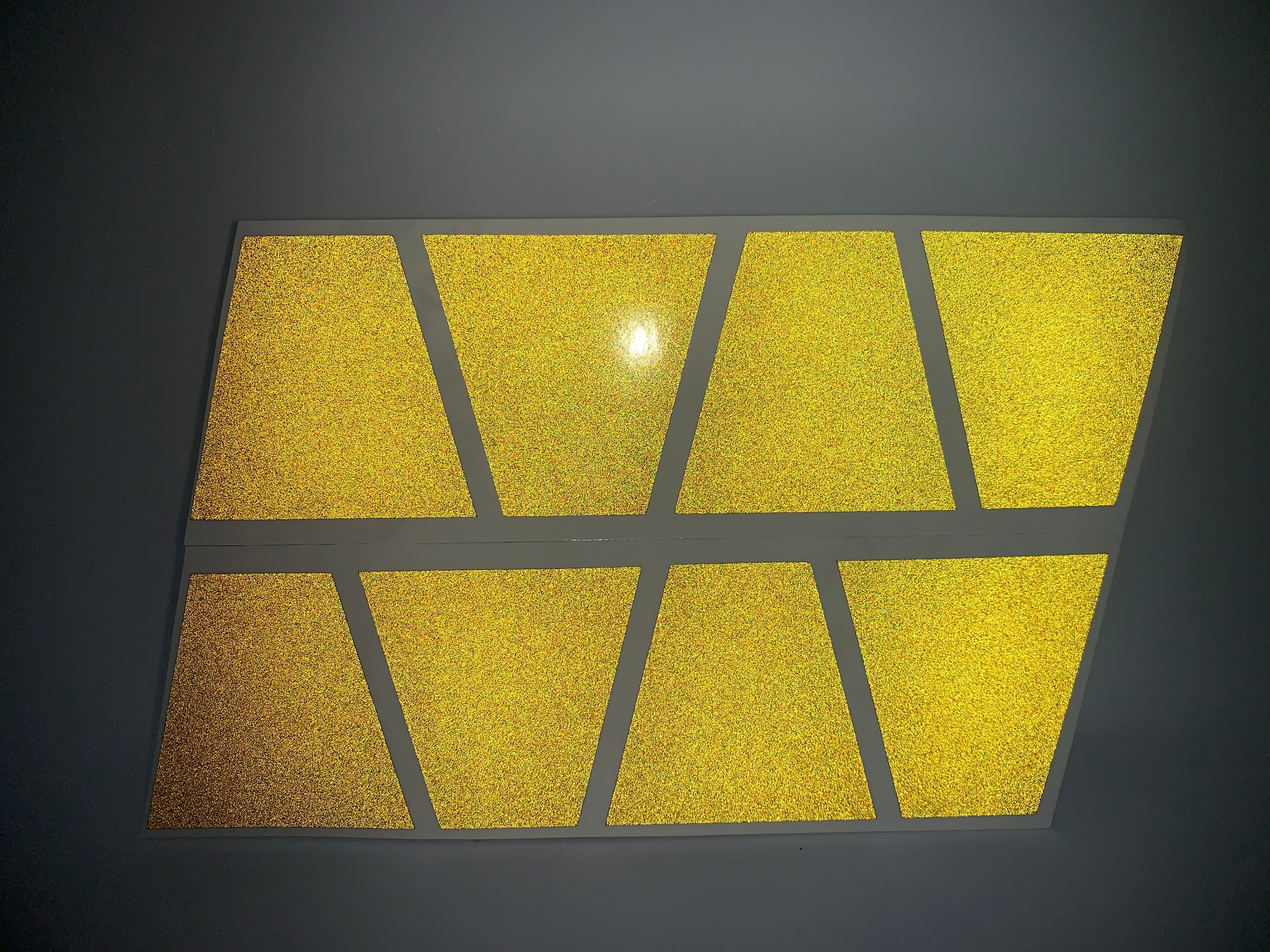 BLACKED OUT YELLOW REFLECTIVE HELMET (TET) TETRAHEDRON 8 PACK - Image 2