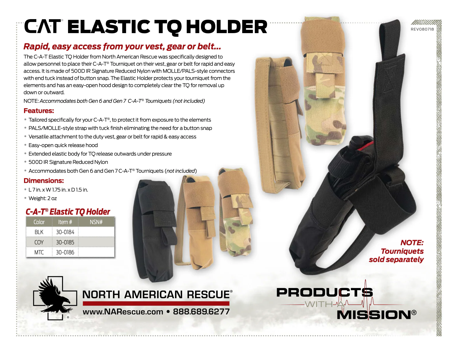 CAT Tourniquet Elastic Holder - MOLLE Compatible, Low-Profile Elastic TQ Storage - Image 10