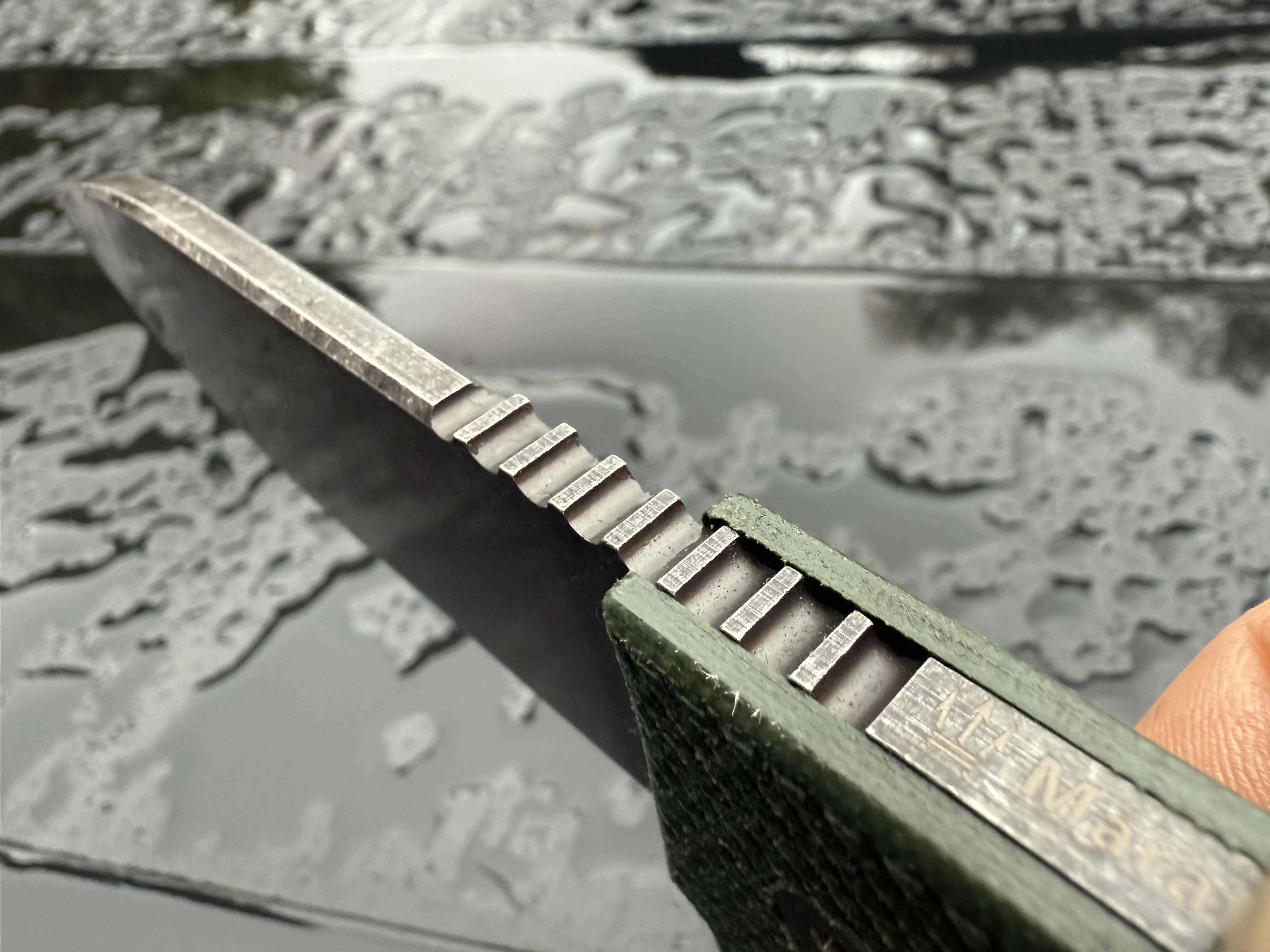 Compact R4A - Ready 4 Action Knife / D2 Fixed Blade ( MICARTA Scales ) 🔥 New 🔥 - Image 10