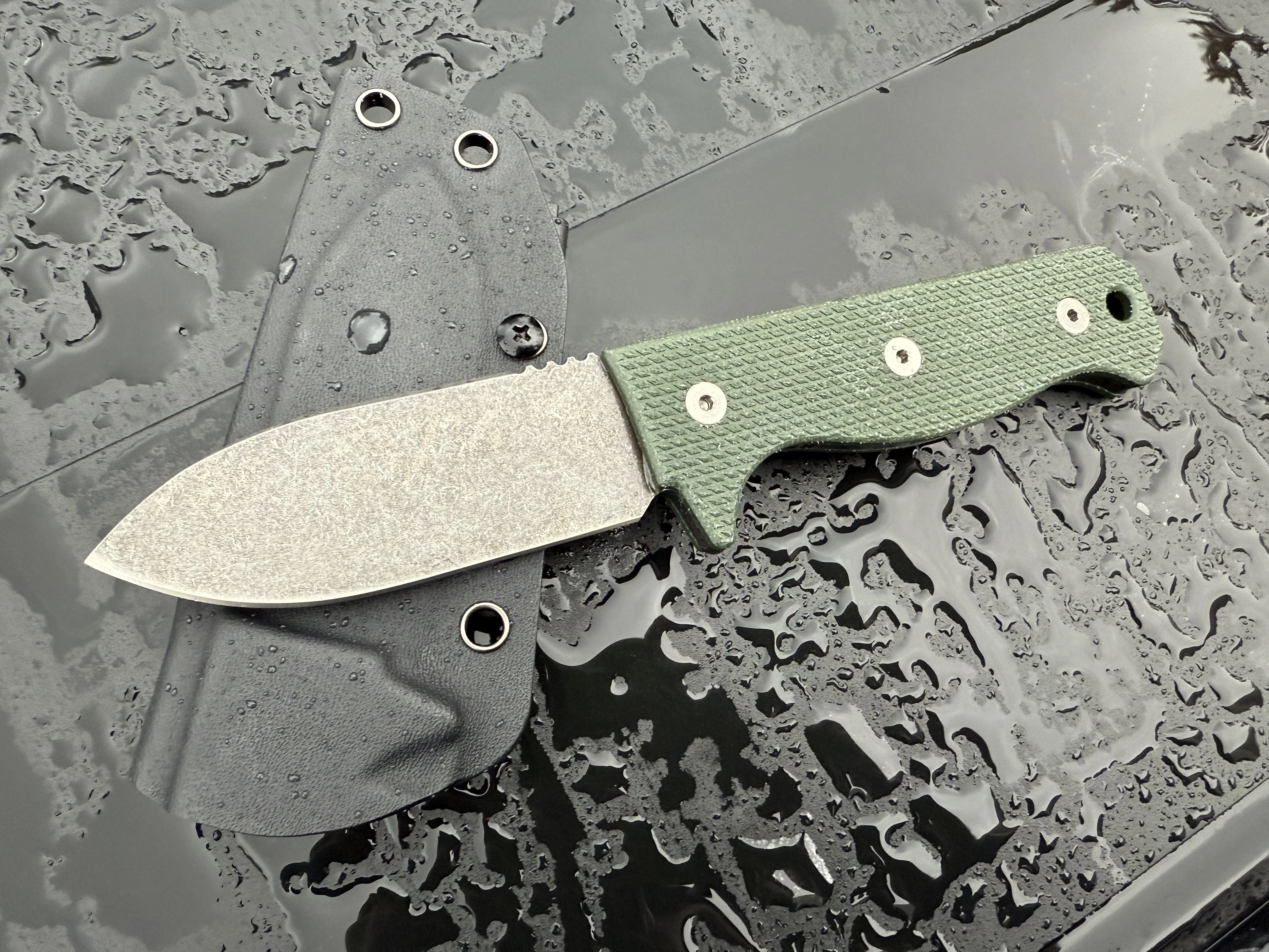 Compact R4A - Ready 4 Action Knife / D2 Fixed Blade ( MICARTA Scales ) 🔥 New 🔥 - Image 2