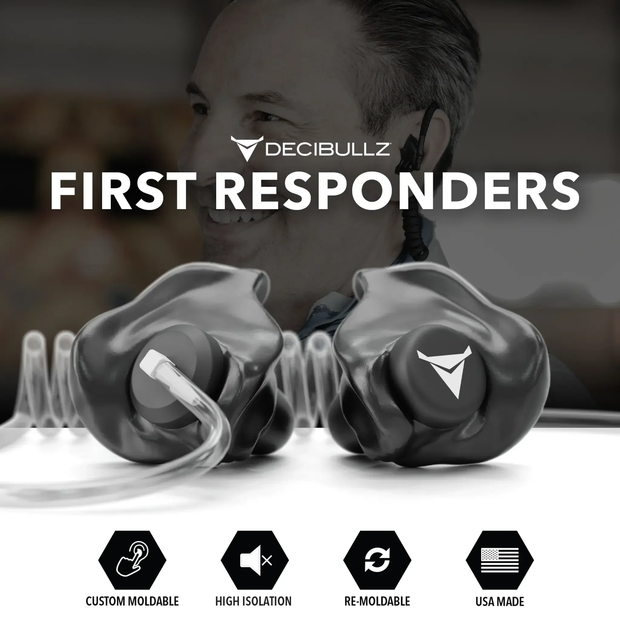 Custom Moldable Isolation Earpiece for Clear Tube, Radio, Surveillance, and Communication Headsets - Image 7