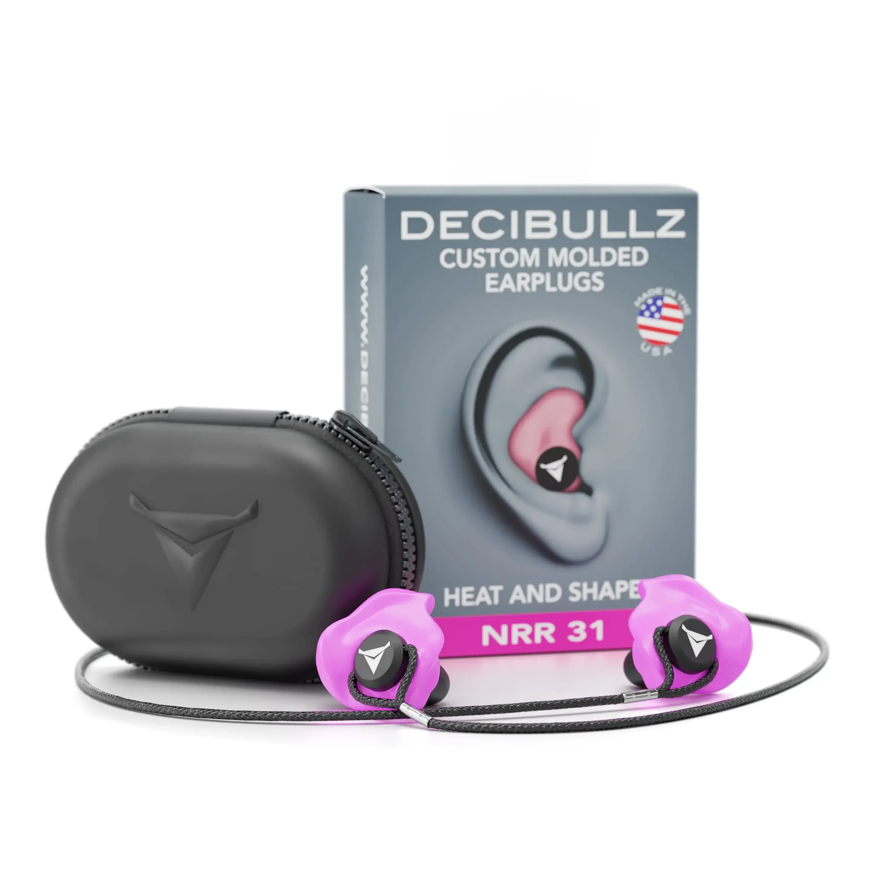 Custom Molded Earplugs 31dB NRR Pro-Pack with Case and Lanyard - Image 32