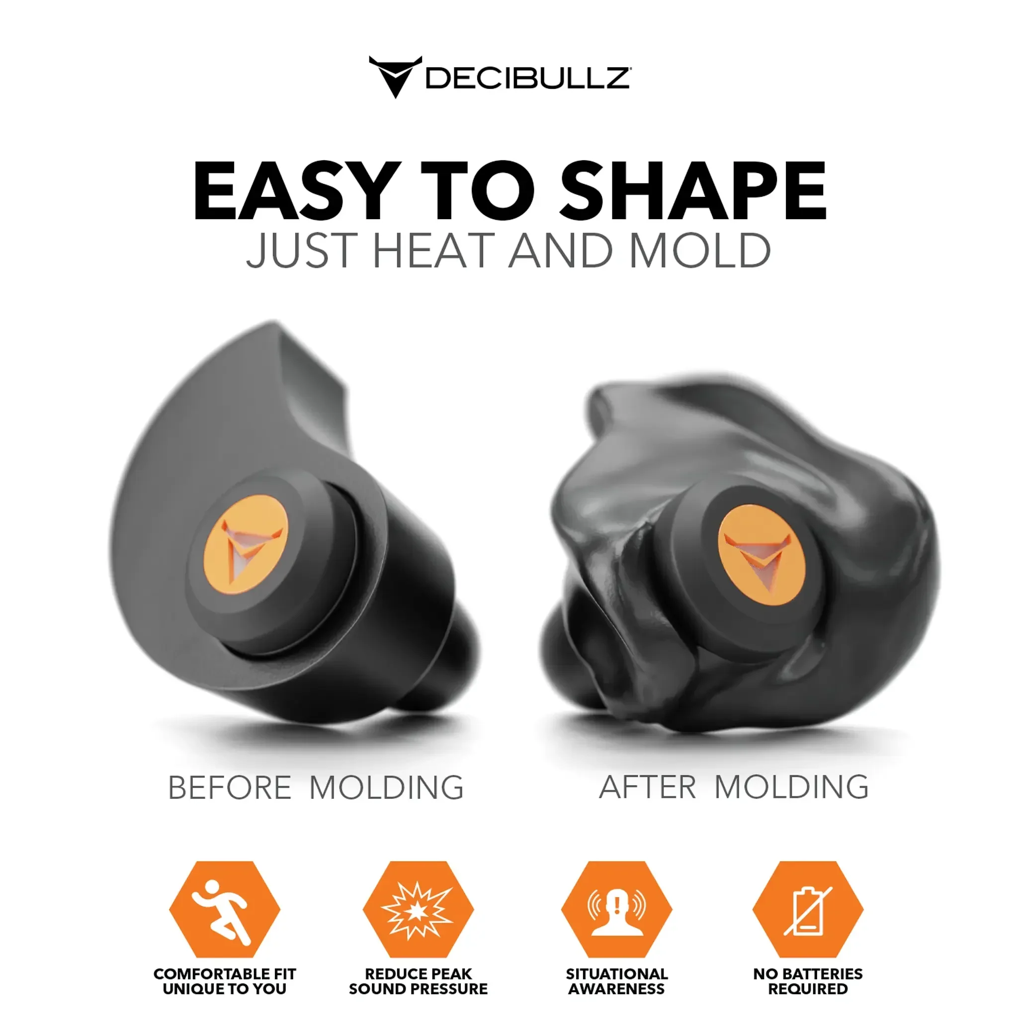 Custom Molded Percussive Shooting Filter Earplugs - Image 2