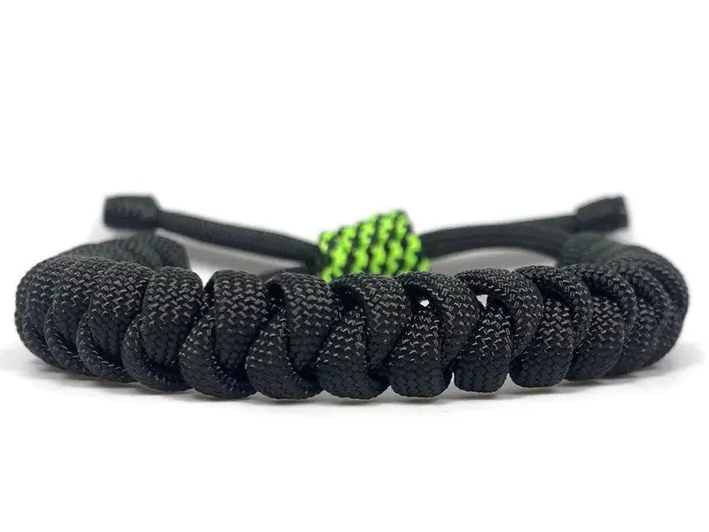 Engineered Jet Black and Electric Rope Bracelet - Image 3