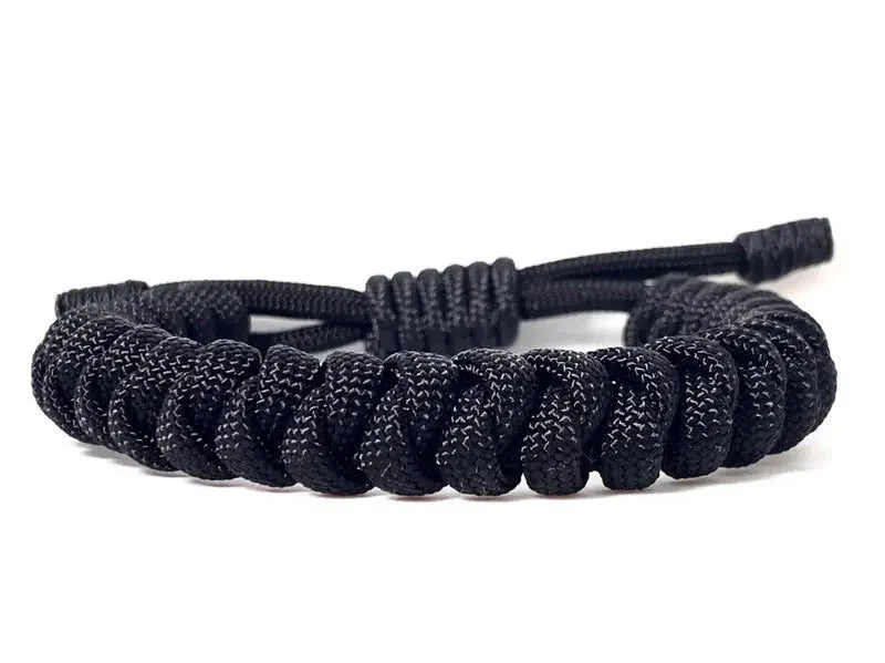 Engineered Jet Black Rope Bracelet - Image 3