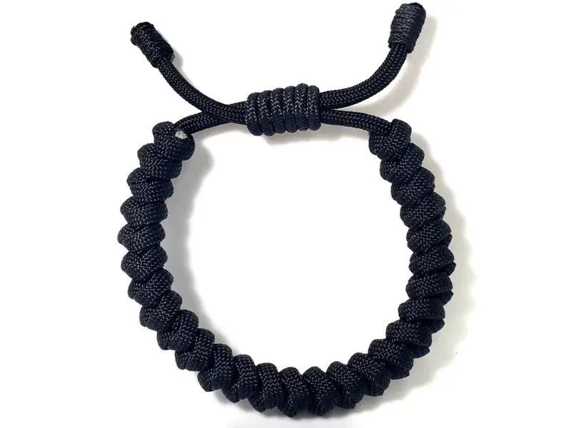 Engineered Jet Black Rope Bracelet - Image 4