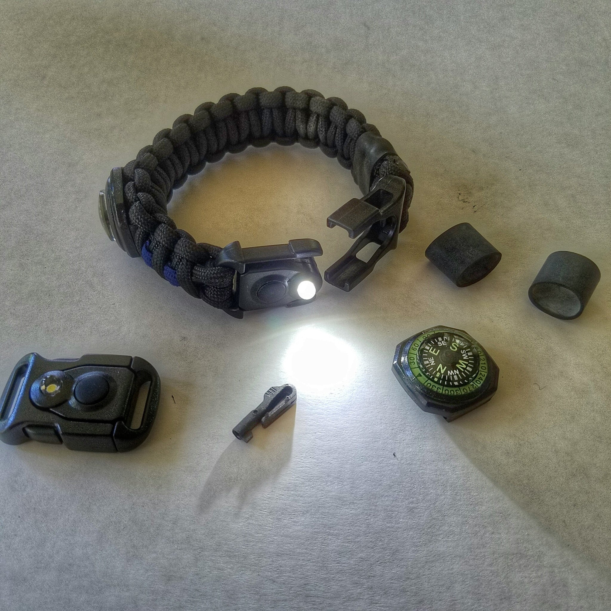 First Responder Strap - Police LEO backup duty gear w/ light, cuff key, seatbelt cutter, compass. - Image 36
