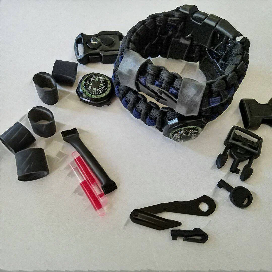 First Responder Strap - Police LEO backup duty gear w/ light, cuff key, seatbelt cutter, compass. - Image 9