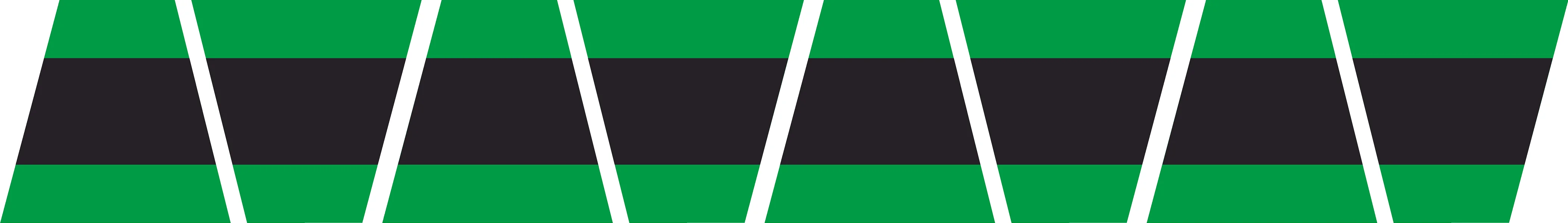 GREEN & BLACK TRIPLE STRIPE REFLECTIVE HELMET (TET) TETRAHEDRON 8 PACK