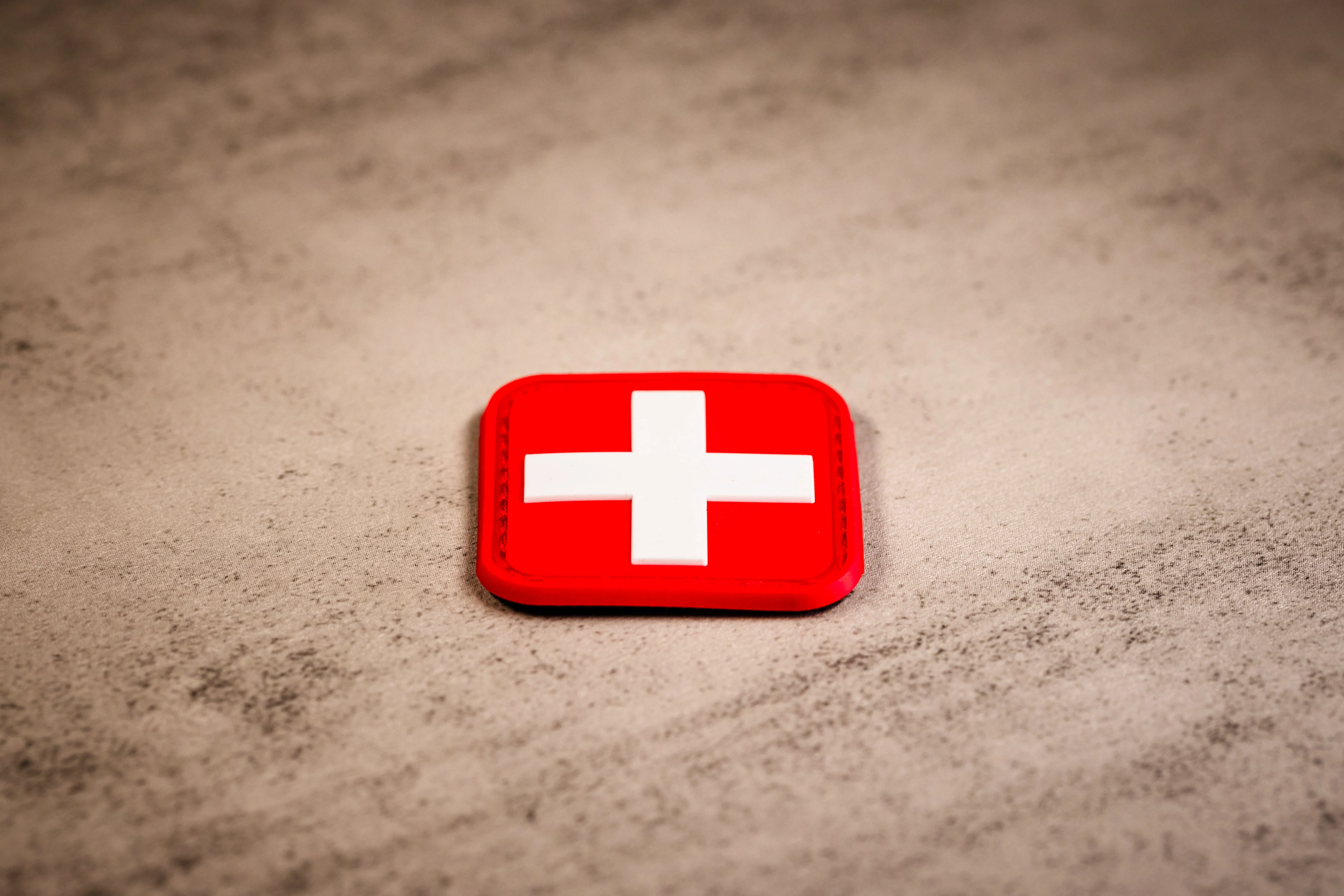 Intense Red "First Aid" 1.5'X1.5" PVC Patch ( 2 Pack ) - Image 2