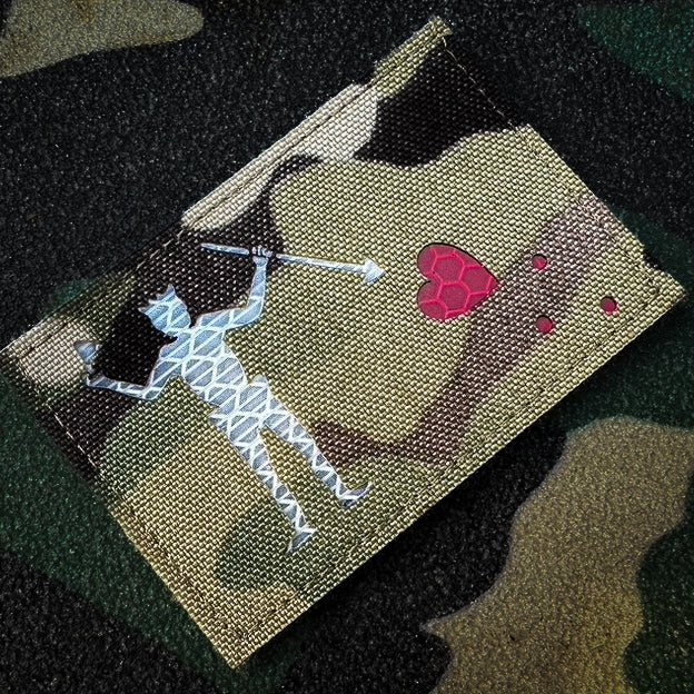 Laser Cut Reflective Edward Teach Blackbeard Pirate Flag- 2x3 CORDURA® Patch Black Beard - Image 2