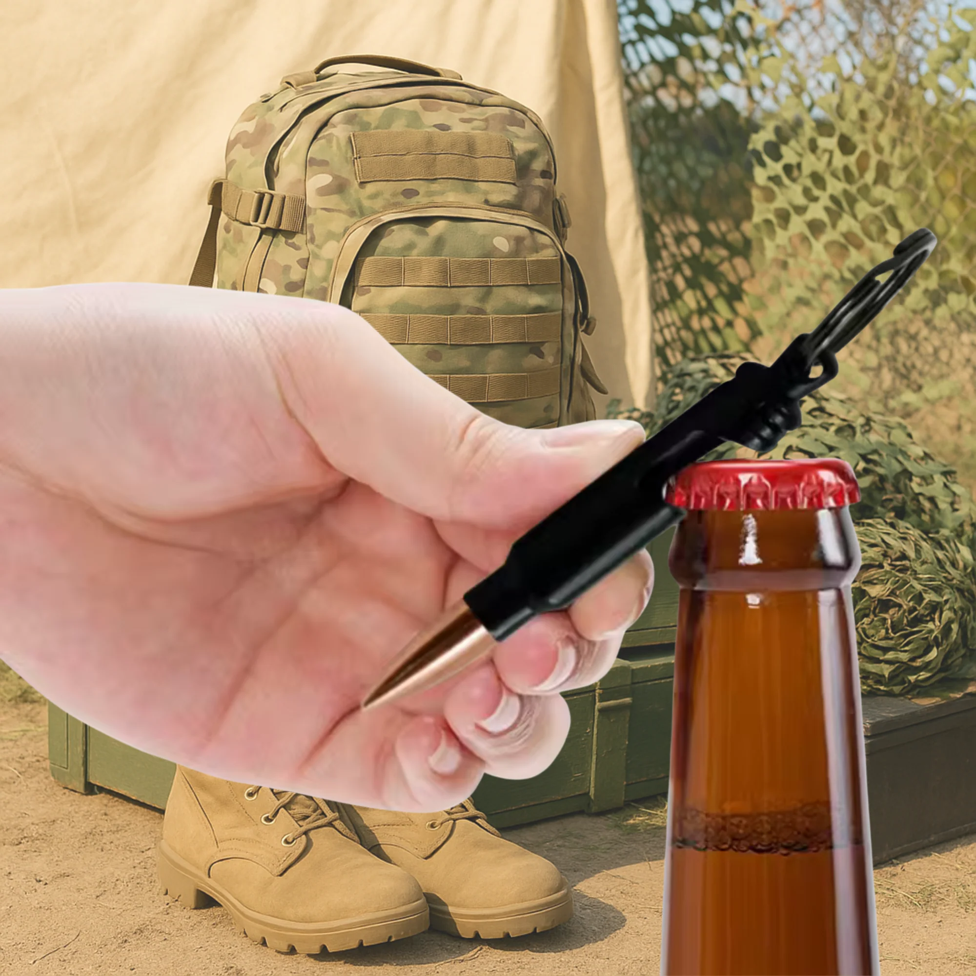 Mini Bullet Bottle Opener Keychain – Tactical, Durable & Compact! - Image 2