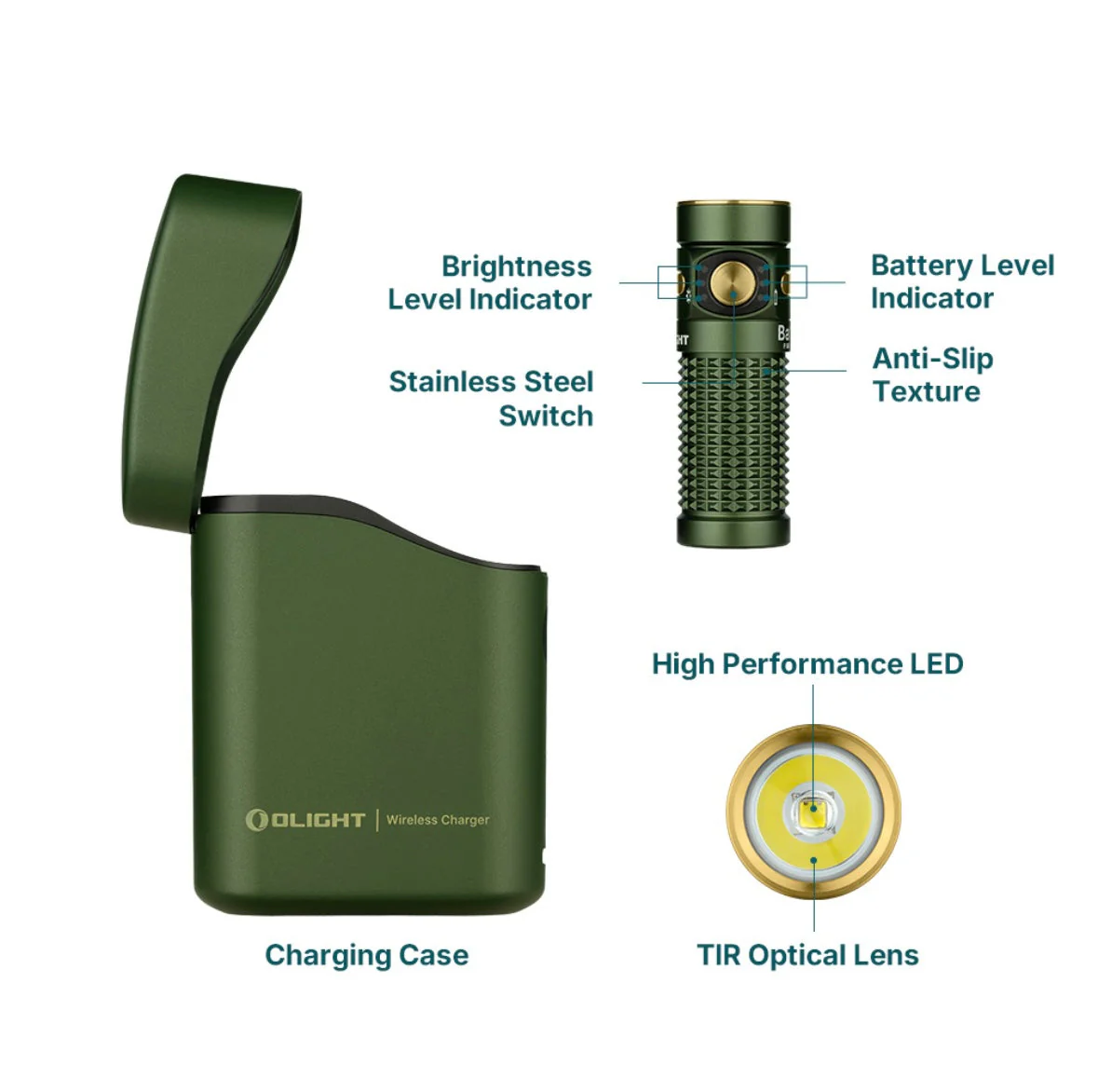 Olight Baton 4 EDC Flashlight 1300 Lumens Rechargeable Compact - Image 7