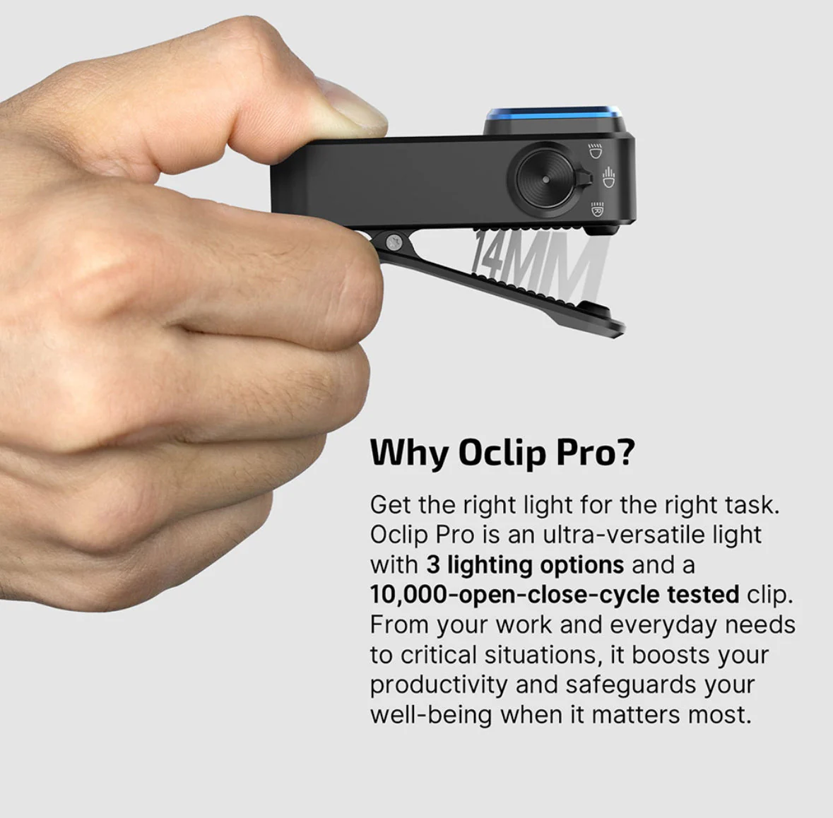 Olight Oclip Pro – Clip Light with Flood, Spot, and Red Modes – Available in 4 Colors - Image 9