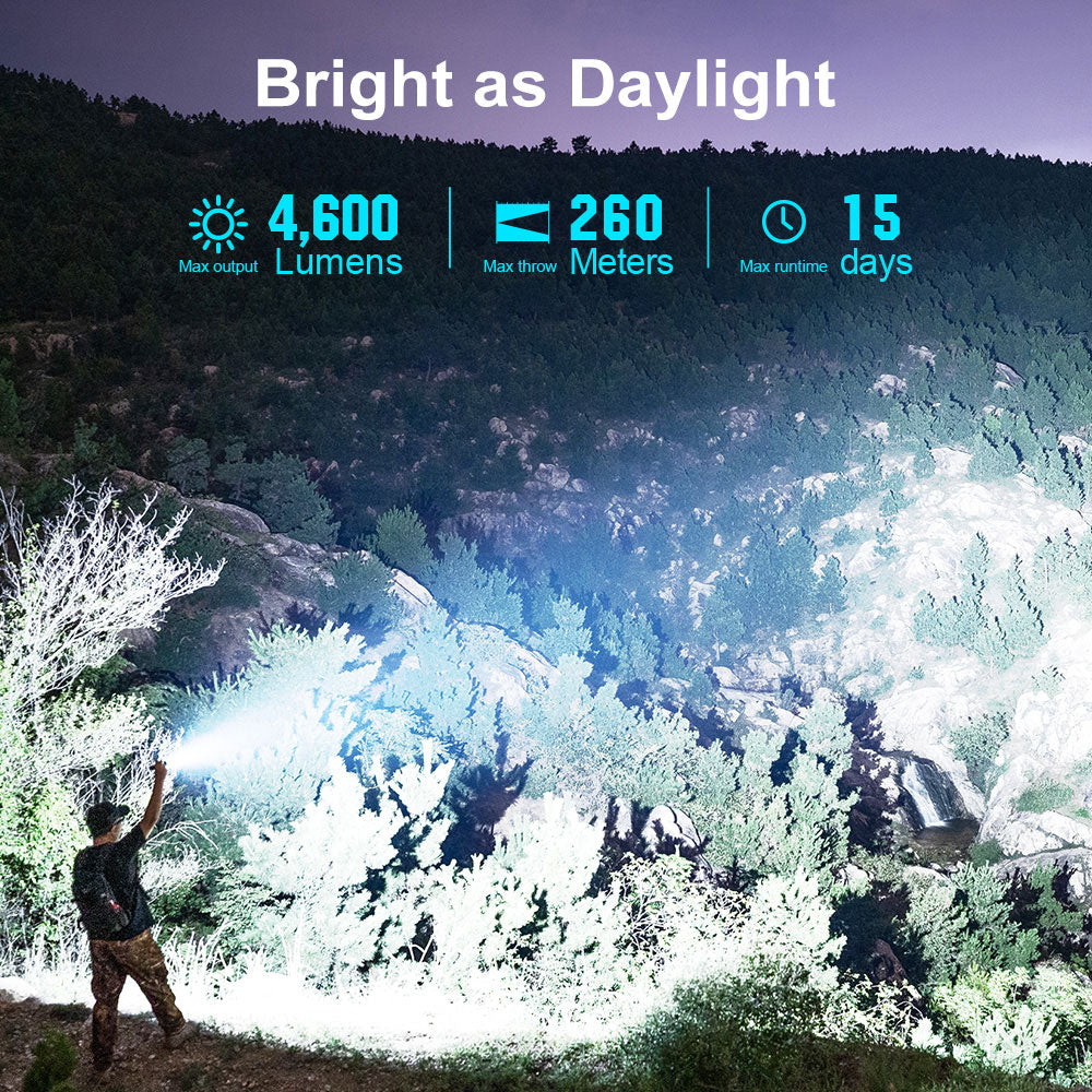 Olight Seeker 4 Pro Rechargeable Flashlight 4600 Lumens USB-C Magnetic Charging - Image 5
