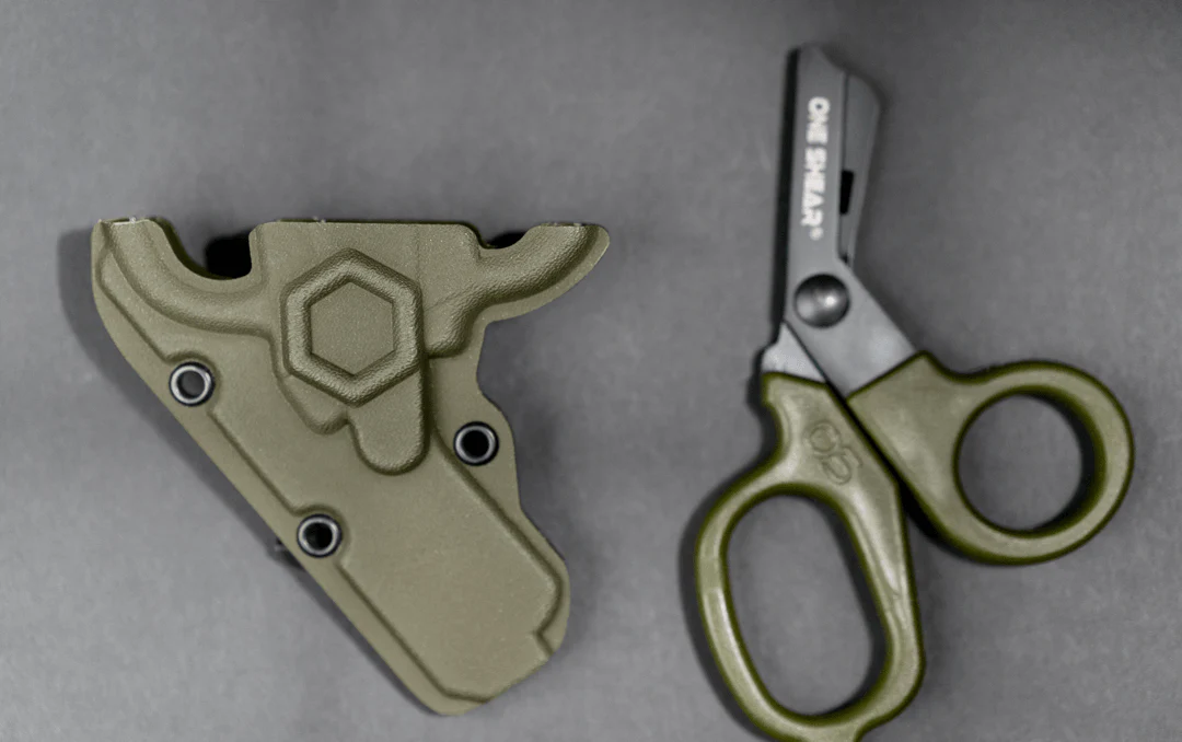 Olive Drab MINI Compact EMT and First Responders Rescue Shears Kydex Holder | ONE SHEAR® - Image 8