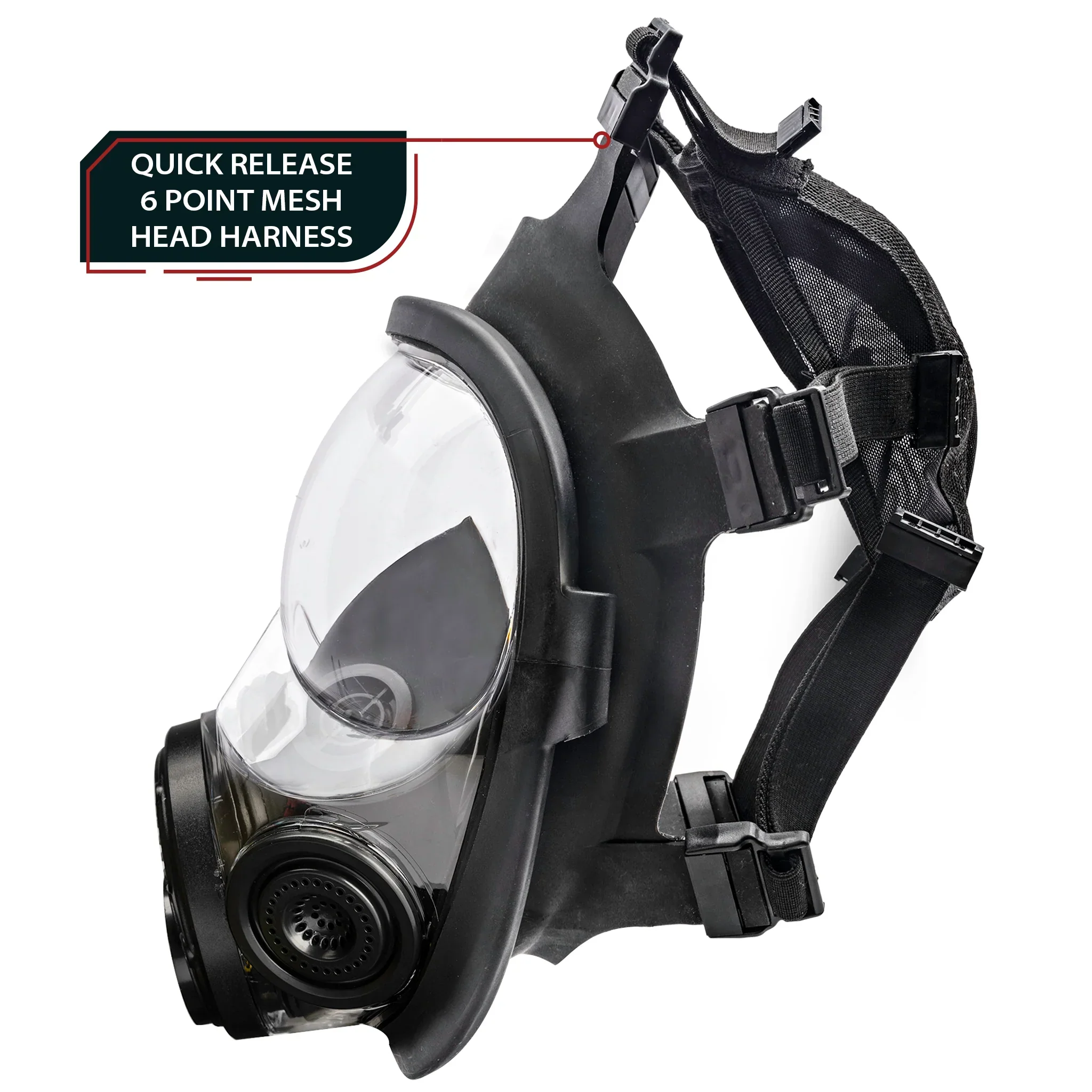 Parcil Safety NB-100V Tactical Gas Mask with Voice Amplifier - Image 2