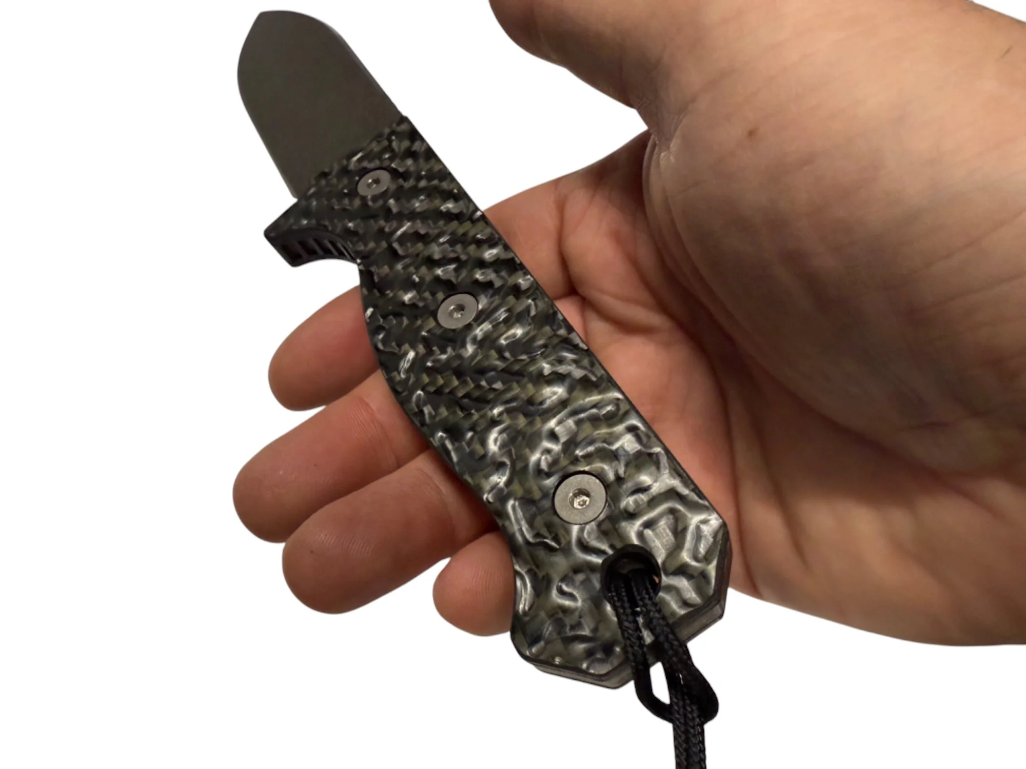 R4A - Ready 4 Action Knife / D2 Fixed Blade ( Contour-Tex Carbon Fiber Scales ) - Image 3