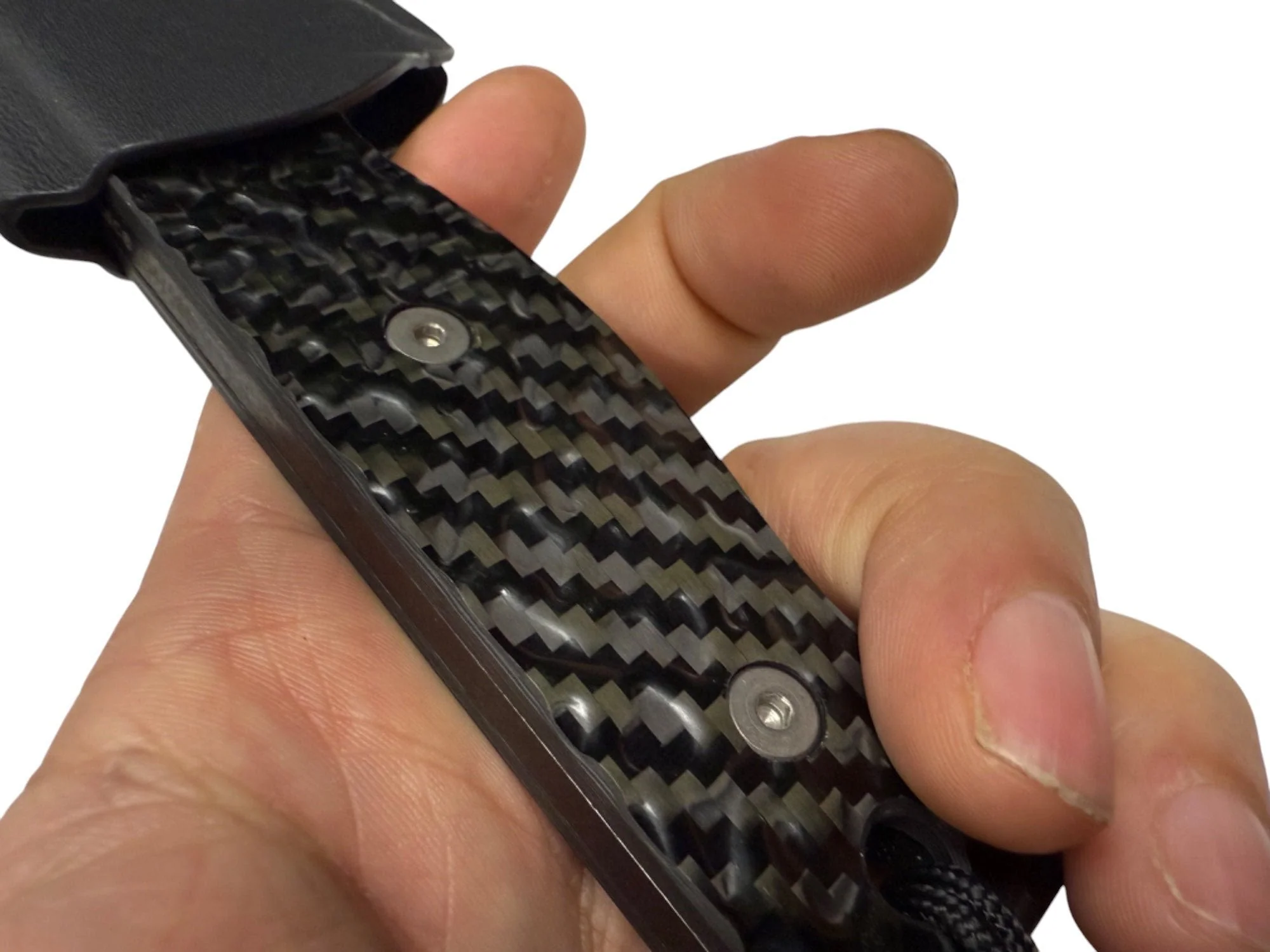 R4A - Ready 4 Action Knife / D2 Fixed Blade ( Contour-Tex Carbon Fiber Scales ) - Image 7