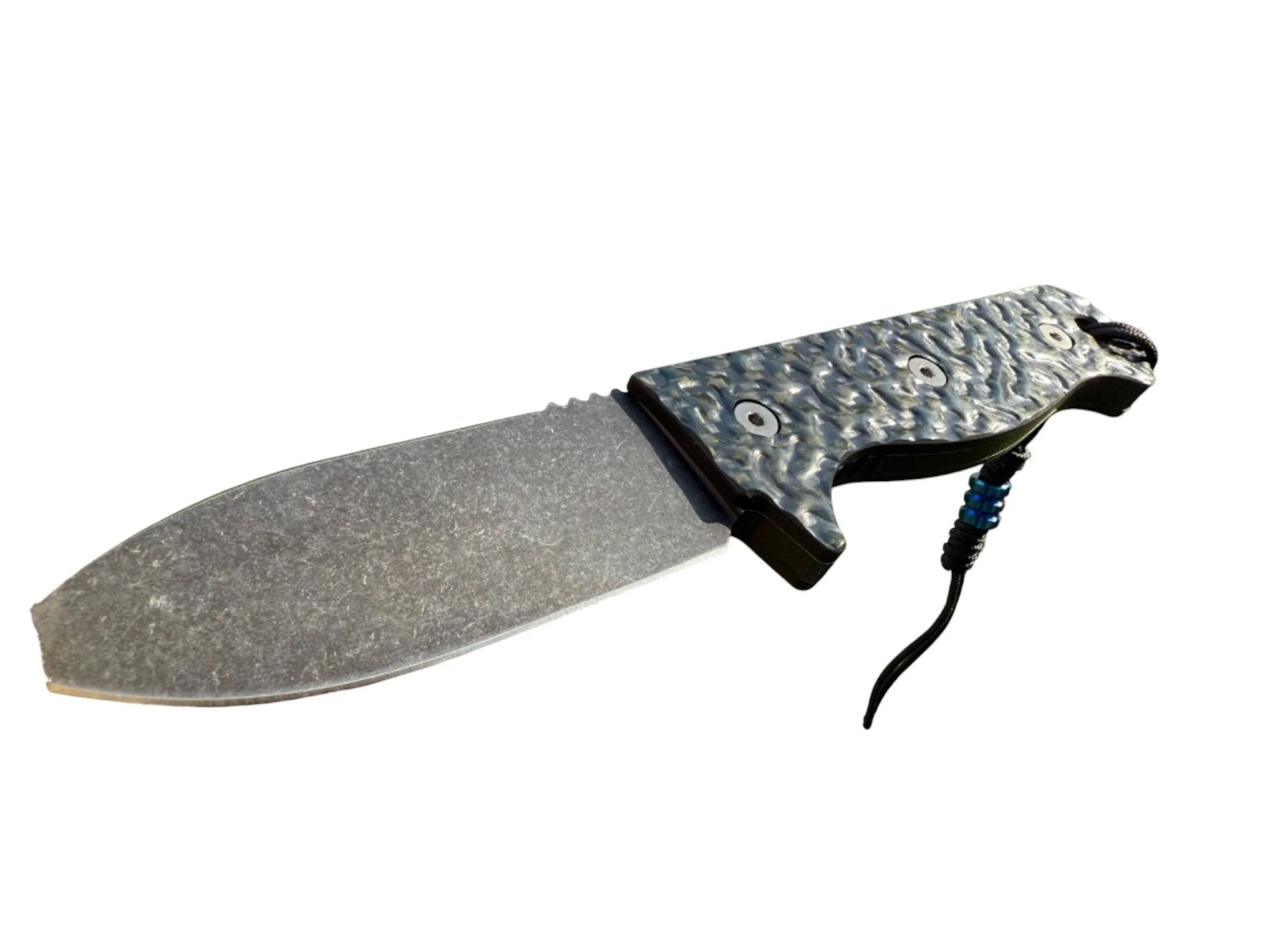R4A - Ready 4 Action Knife / D2 Fixed Blade ( Contour-Tex Carbon Fiber Scales ) - Image 9