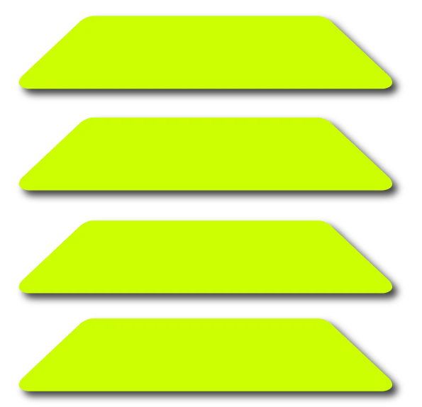 REFLECTIVE BULLARD WILDLAND HELMET STRIPS 4 PACK (MULTIPLE COLORS)