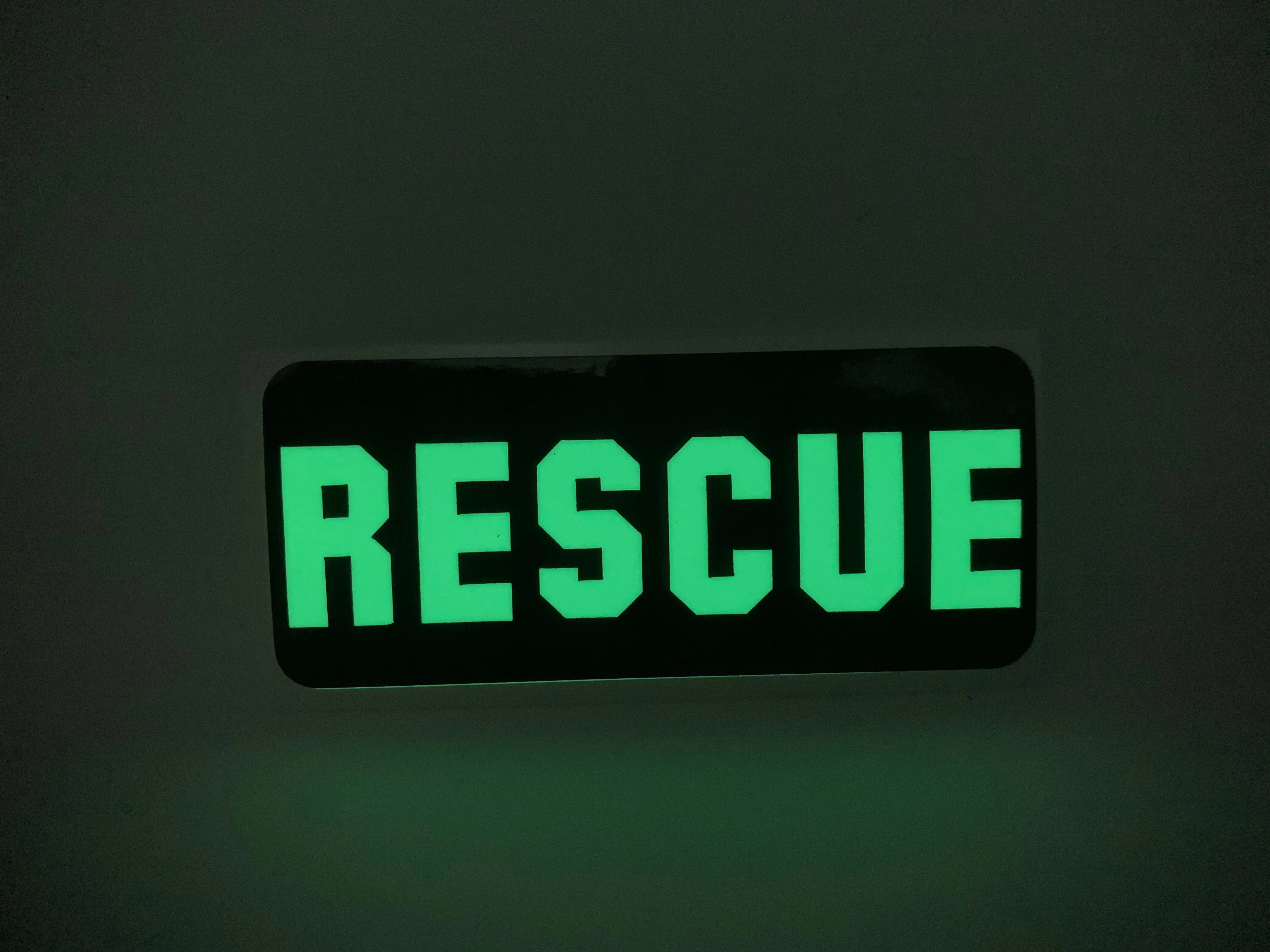 RESCUE REFLECTIVE GLOW IN THE DARK HELMET DECAL - Image 2