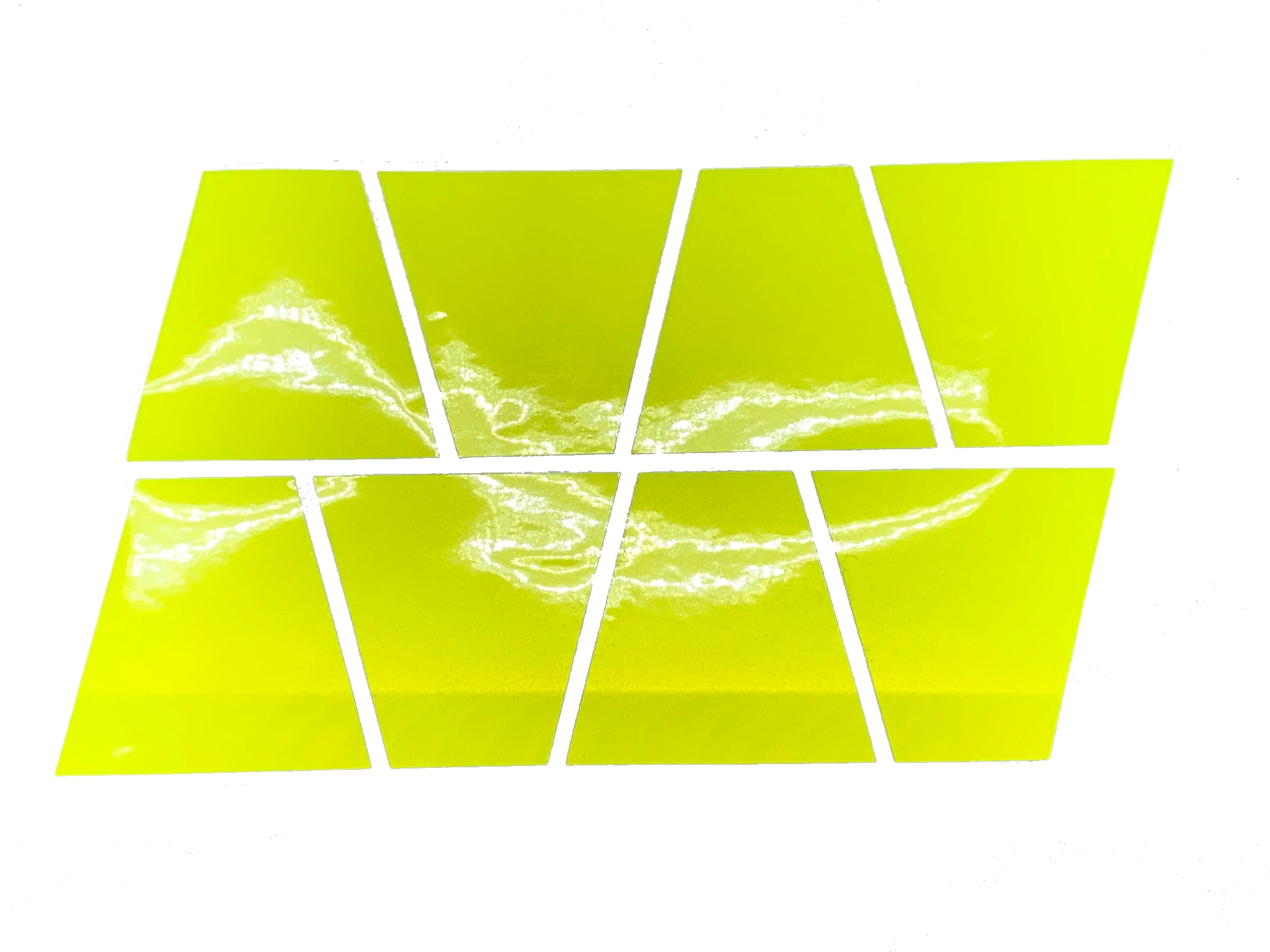 RETRO FLUORESCENT YELLOW REFLECTIVE HELMET (TET) TETRAHEDRON 8 PACK - Image 2