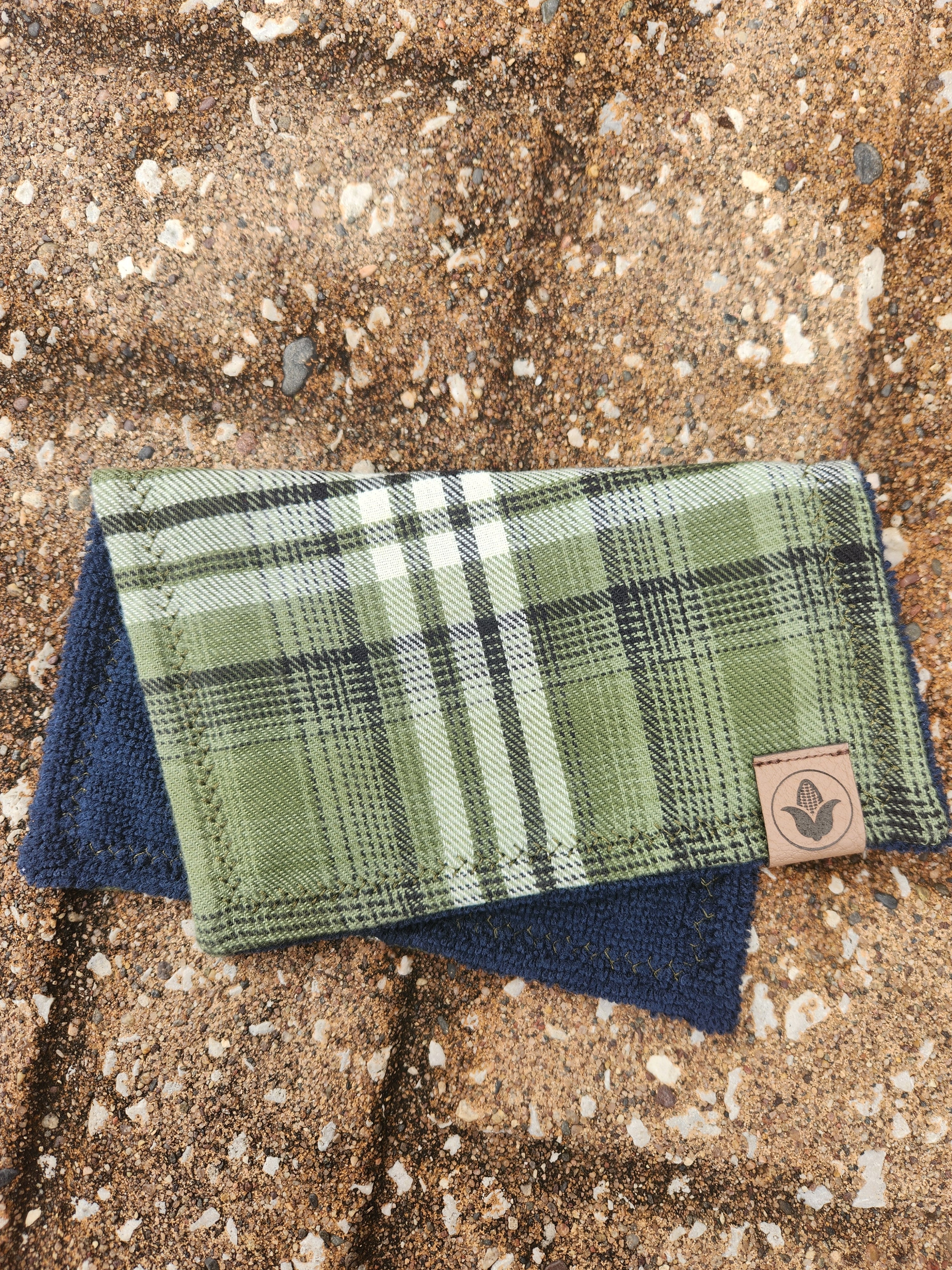 Sage Green Plaid Handkerchief - Image 2