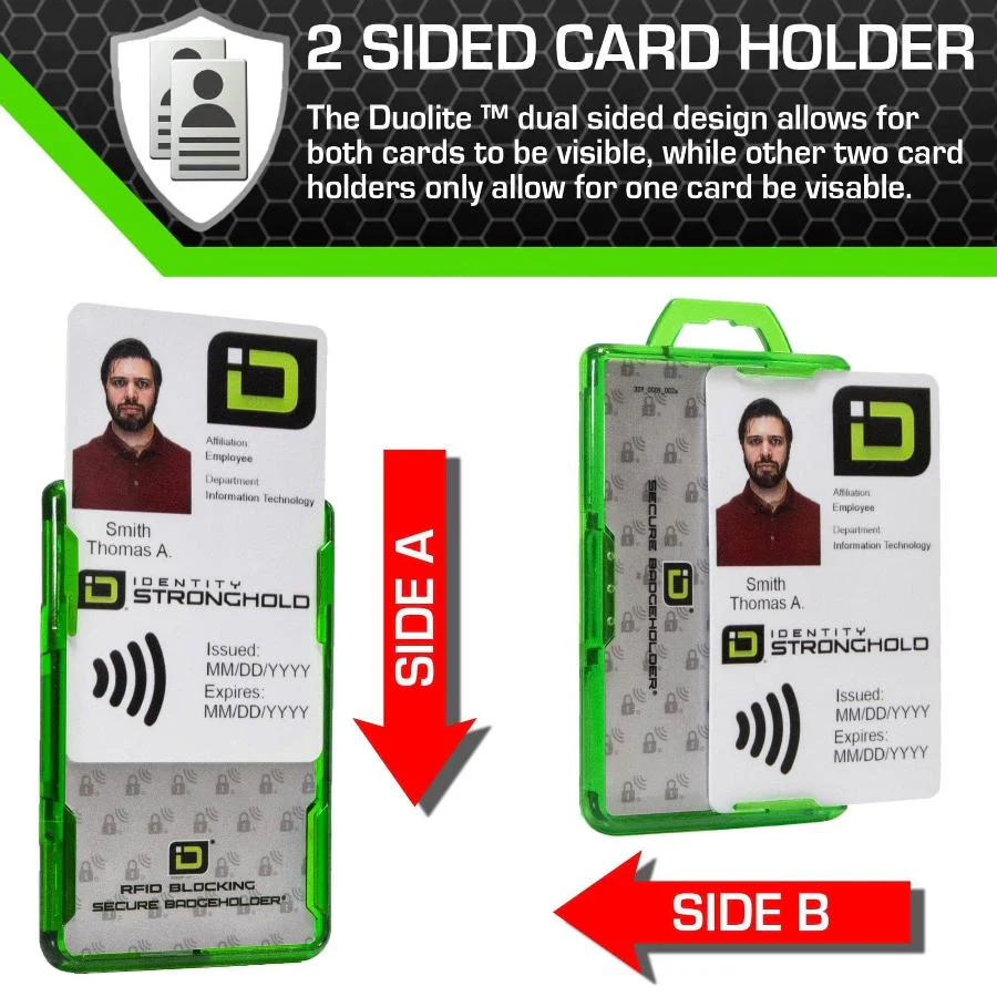 Secure Badge Holder DuoLite ® Vertical 2 ID Card Holder - Image 18