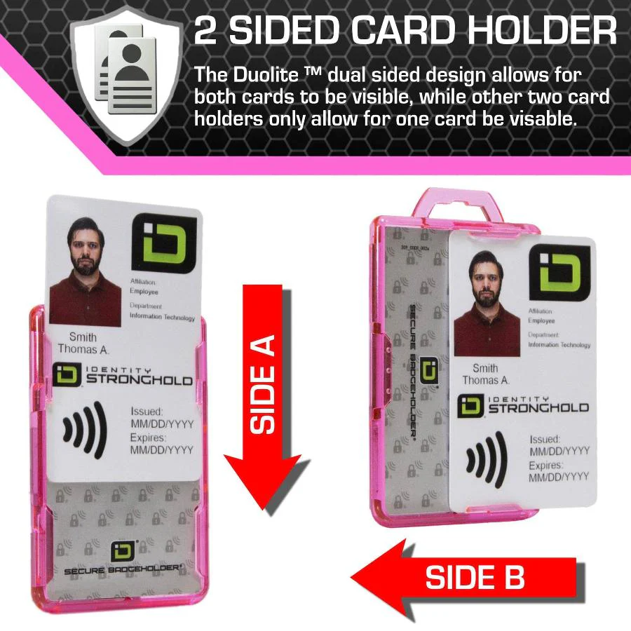 Secure Badge Holder DuoLite ® Vertical 2 ID Card Holder - Image 26