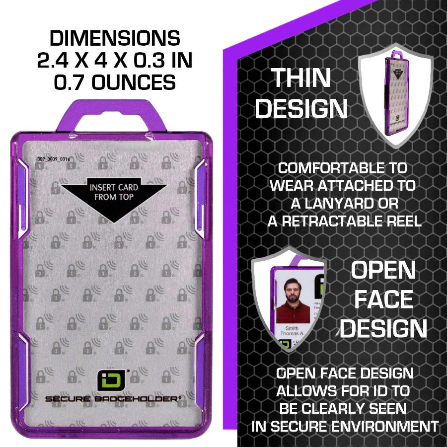 Secure Badge Holder DuoLite ® Vertical 2 ID Card Holder - Image 29
