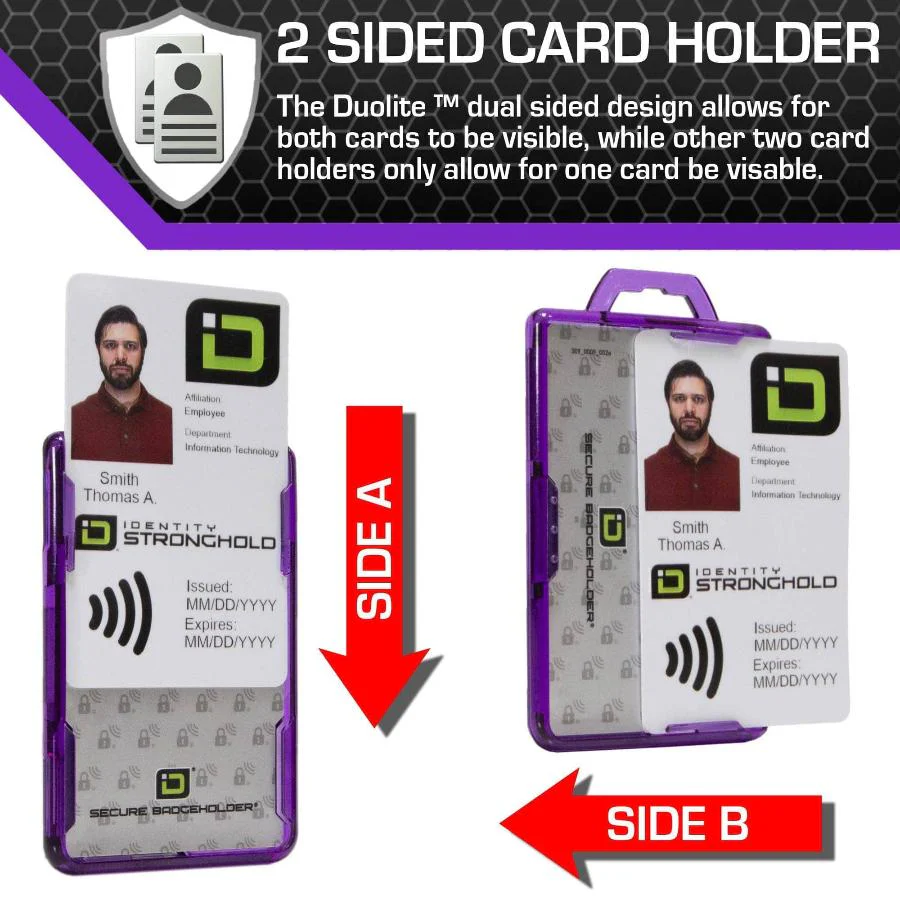 Secure Badge Holder DuoLite ® Vertical 2 ID Card Holder - Image 30