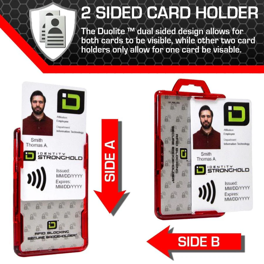 Secure Badge Holder DuoLite ® Vertical 2 ID Card Holder - Image 34
