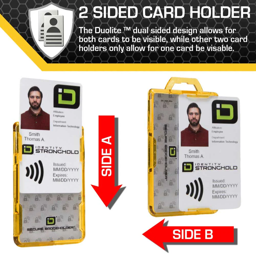 Secure Badge Holder DuoLite ® Vertical 2 ID Card Holder - Image 38