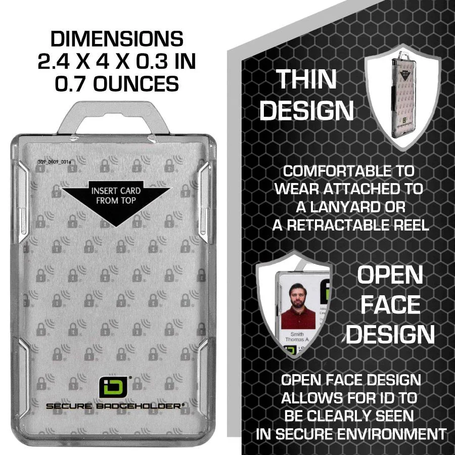 Secure Badge Holder DuoLite ® Vertical 2 ID Card Holder - Image 5