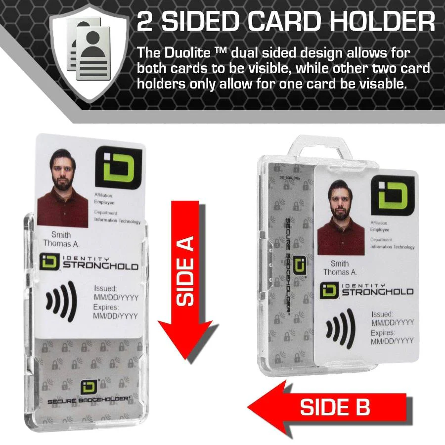 Secure Badge Holder DuoLite ® Vertical 2 ID Card Holder - Image 6