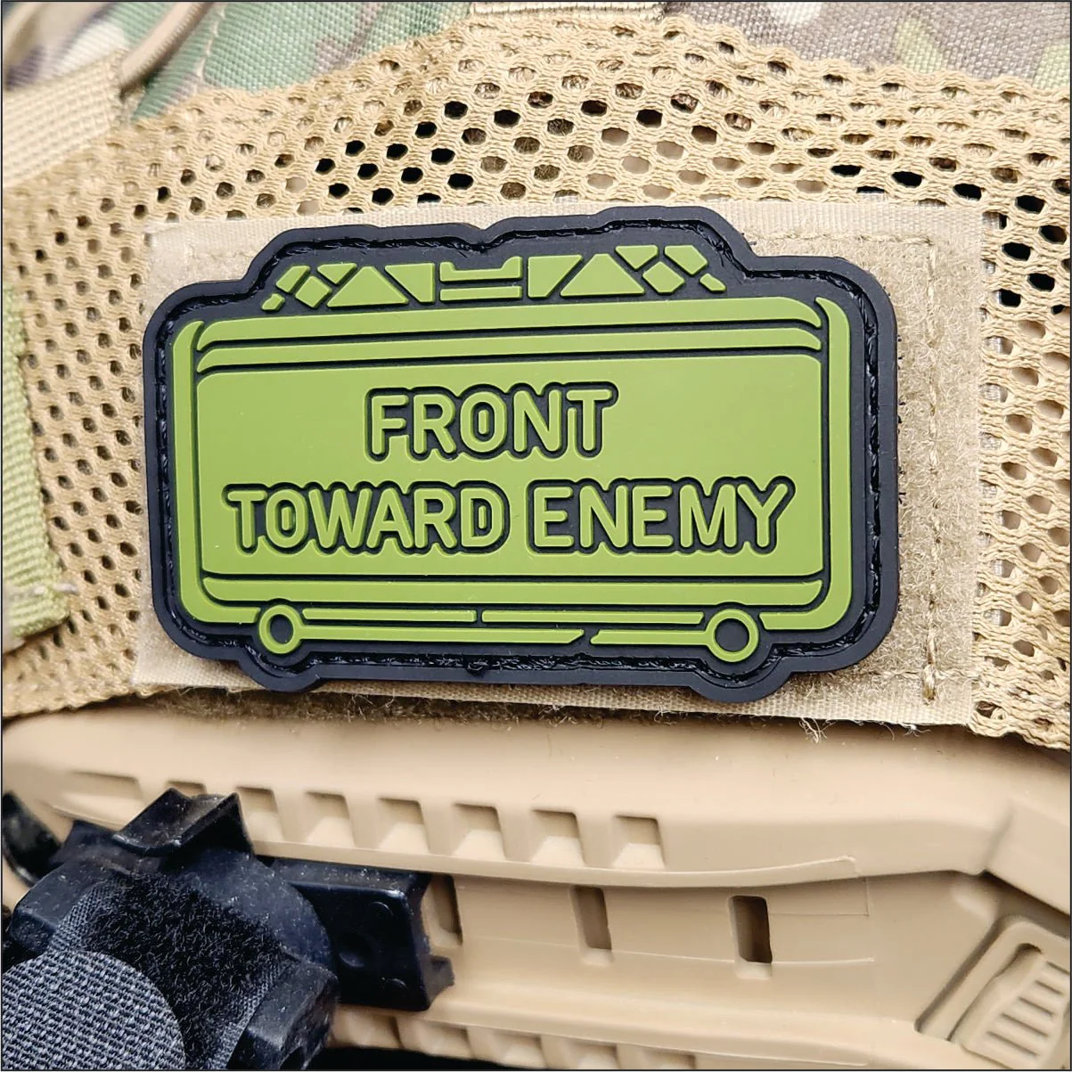 The Clacker Claymore Mine - 'Front Toward Enemy' - 3 inch PVC Patch - Image 2