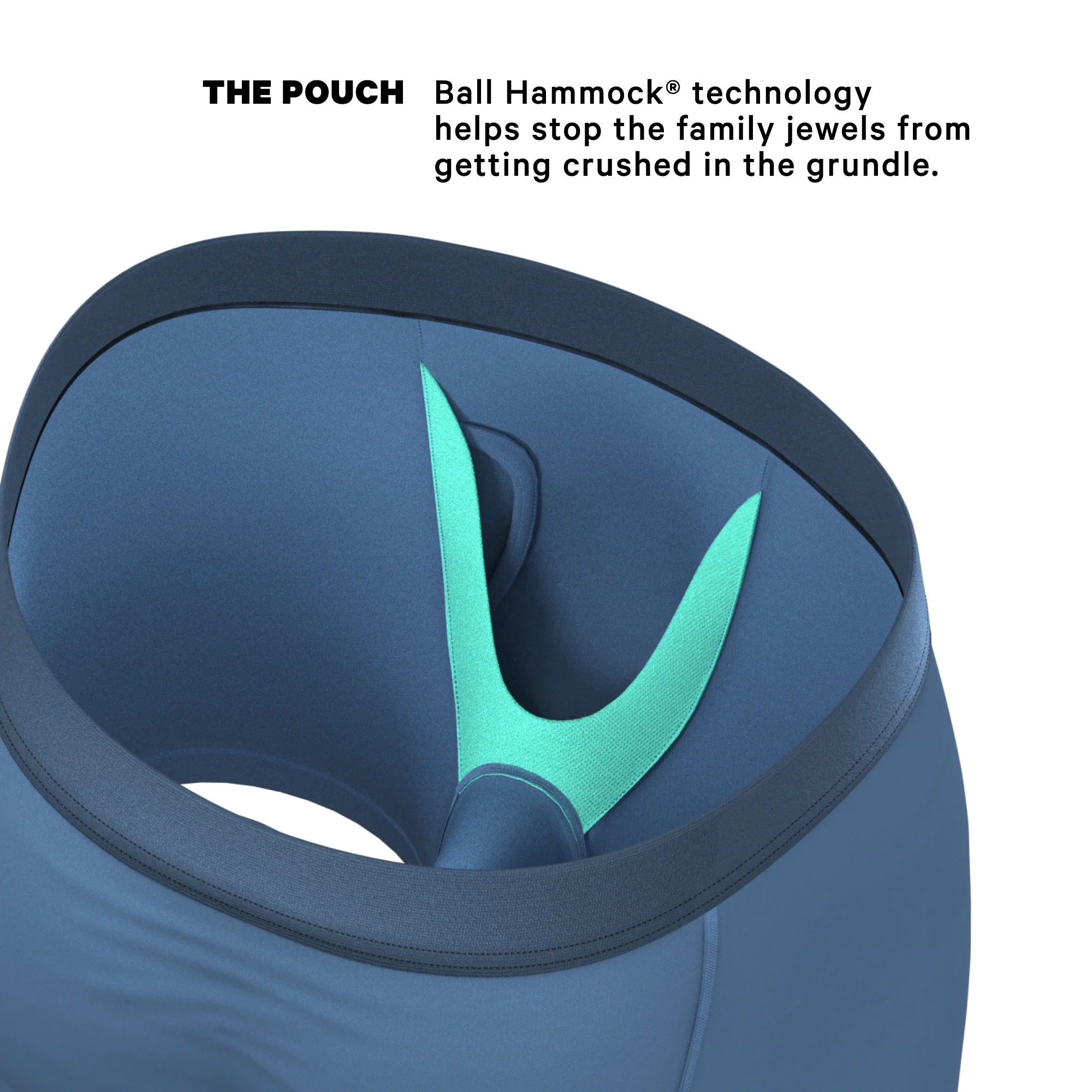 The Cool Cobalt | Slate Blue Ball Hammock® Pouch Underwear With Fly - Image 2