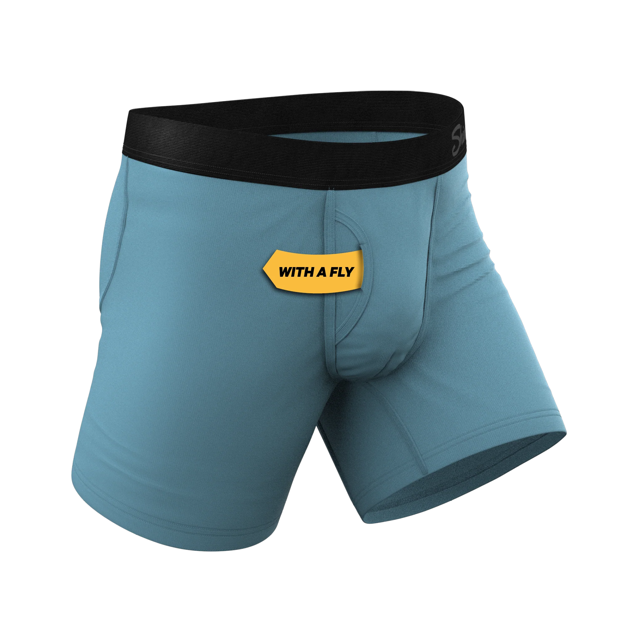 The Neptune | Slate Blue Ball Hammock® Pouch Underwear With Fly - Image 3