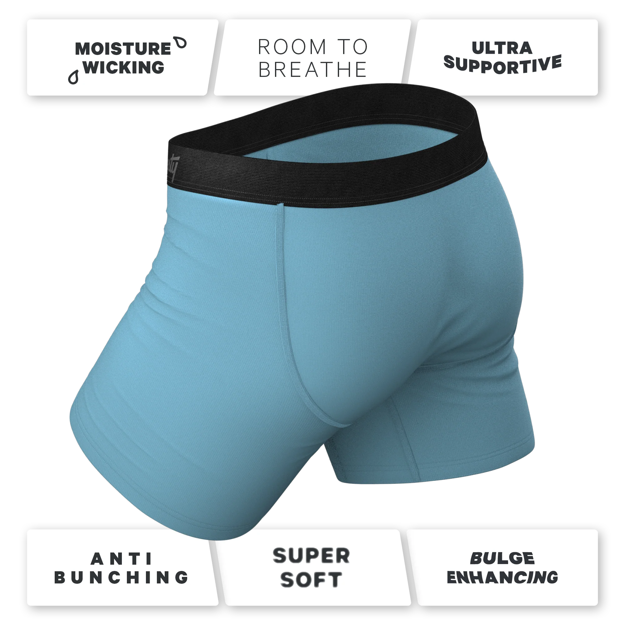 The Neptune | Slate Blue Ball Hammock® Pouch Underwear With Fly - Image 4