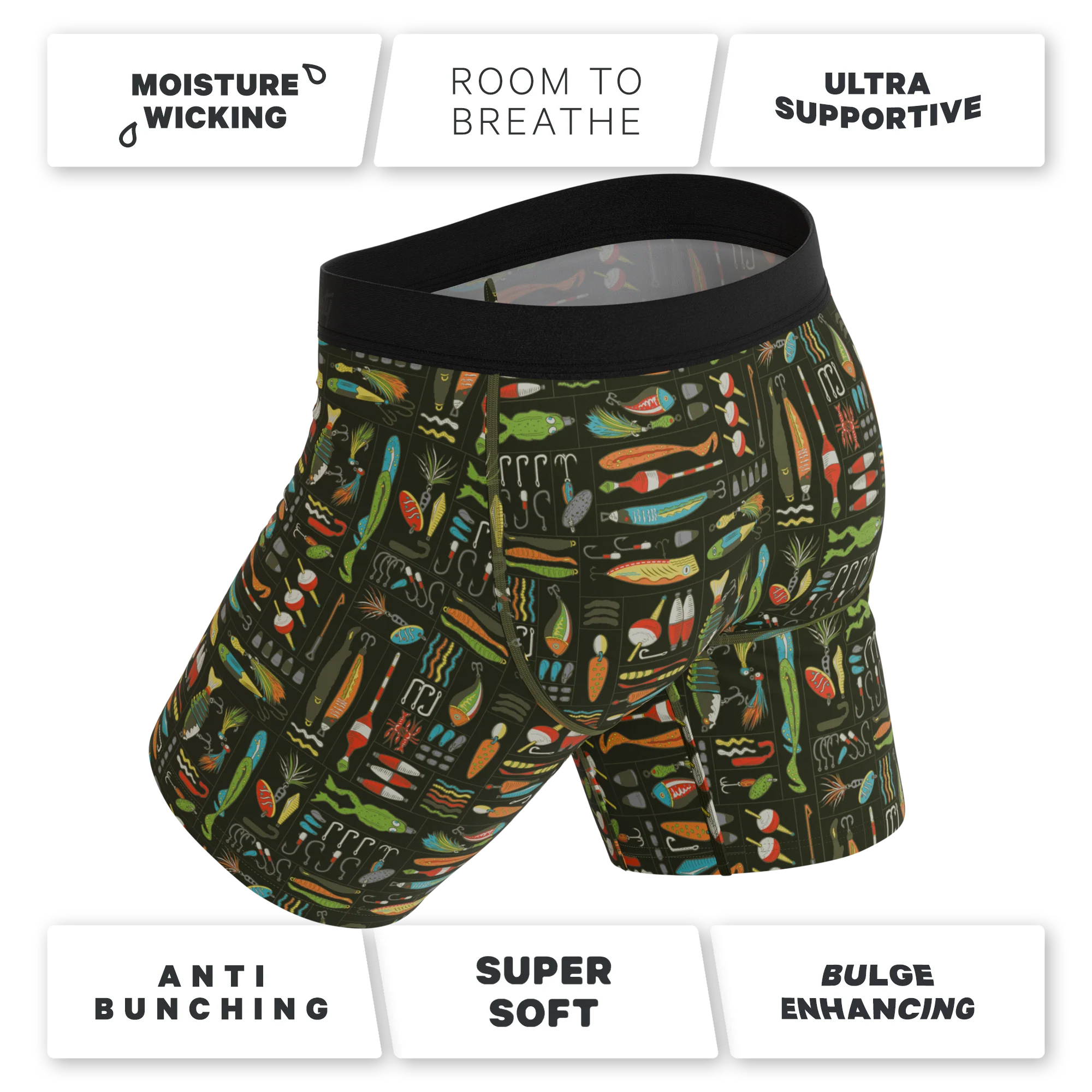 The Reel Nice | Bait Box Long Leg Ball Hammock® Pouch Underwear With Fly - Image 4