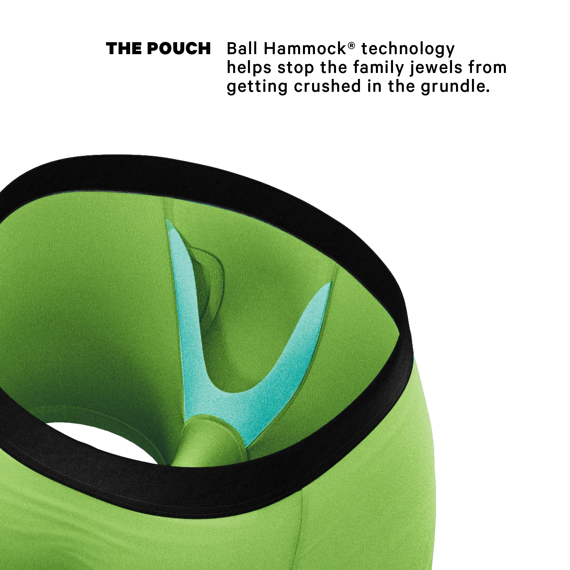 The Supernova | Bright Green Ball Hammock® Pouch Underwear With Fly - Image 2