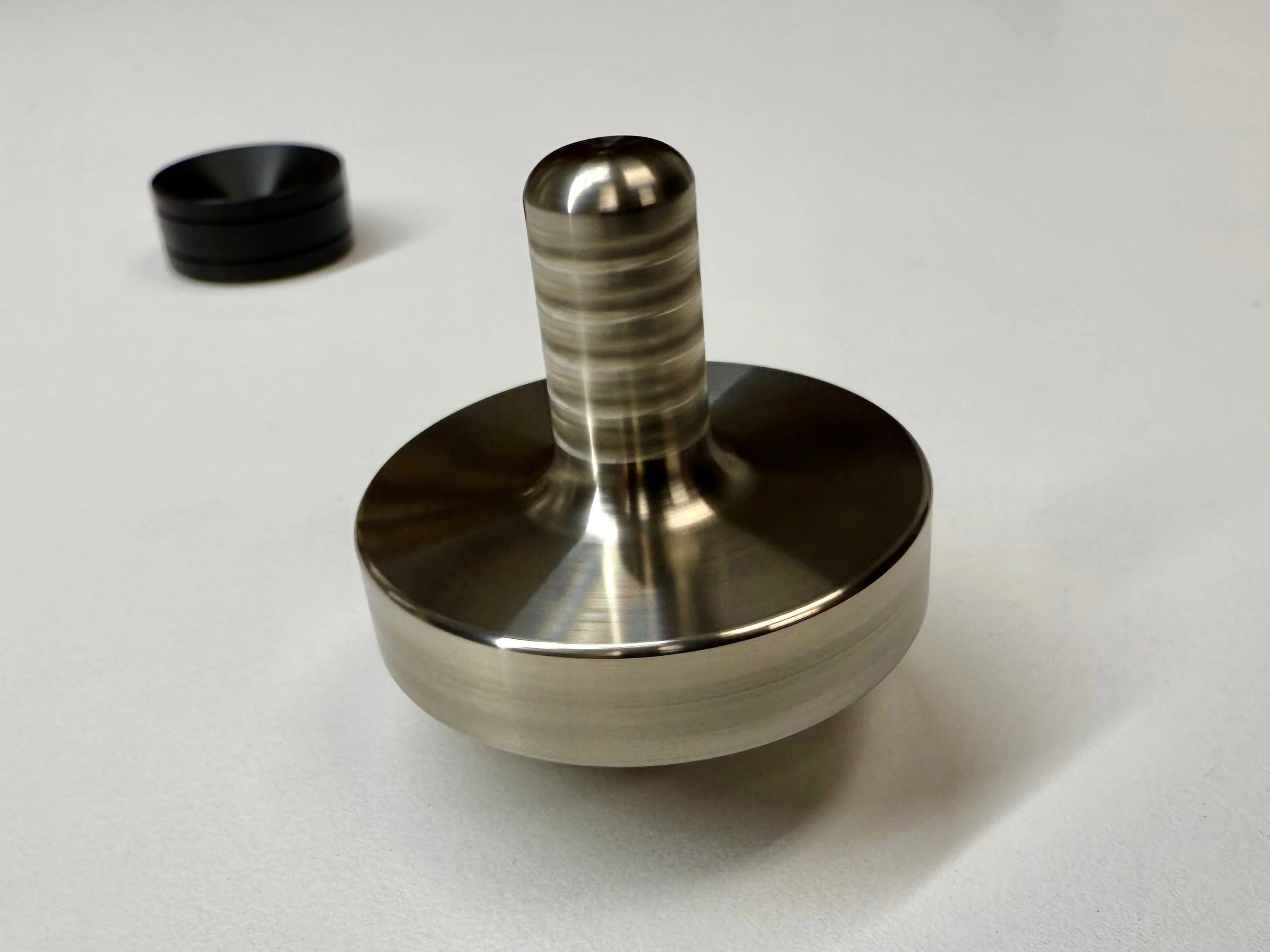 Tip Top Extreme - Tungsten / Titanium / UGM Glow - Spinning Top + Delrin Stand by Maratac® - Image 7